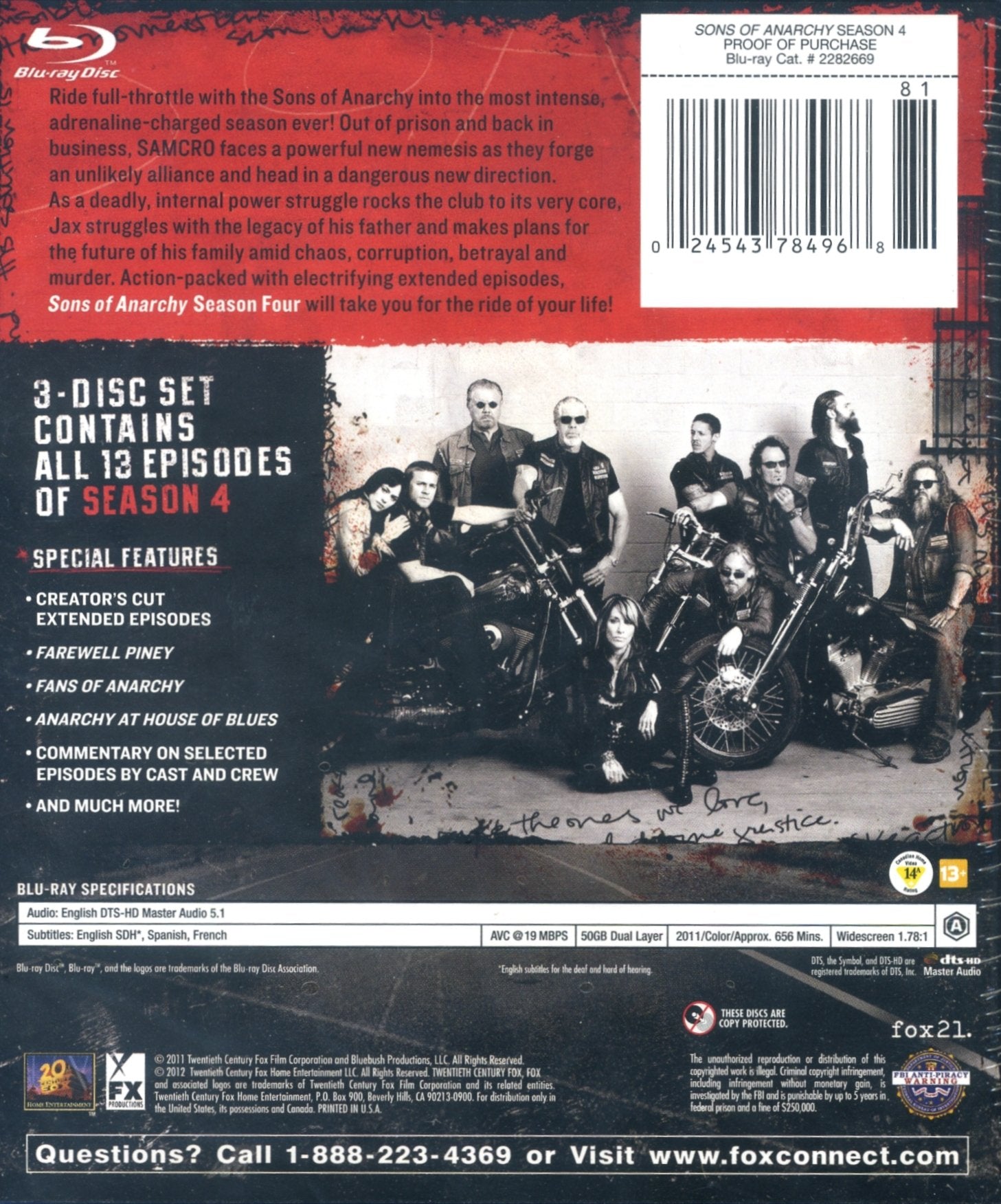 Sons of Anarchy: Season 4 [Blu-ray] used book depot