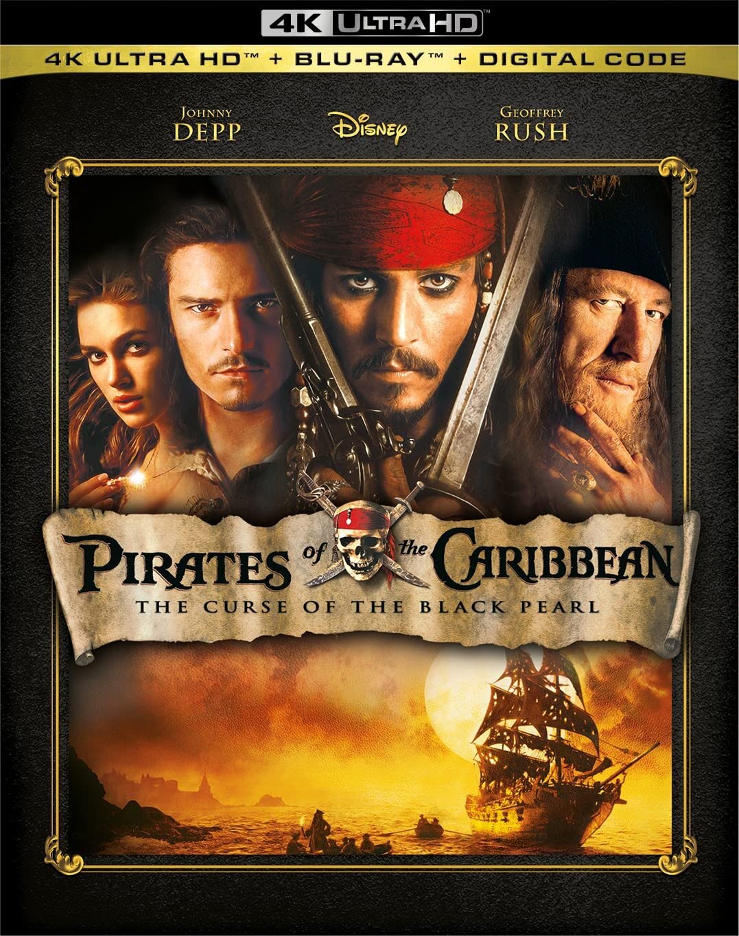 The Pirates Of The Caribbean - The Curse Of The Black Pearl [Blu-ray] used book depot