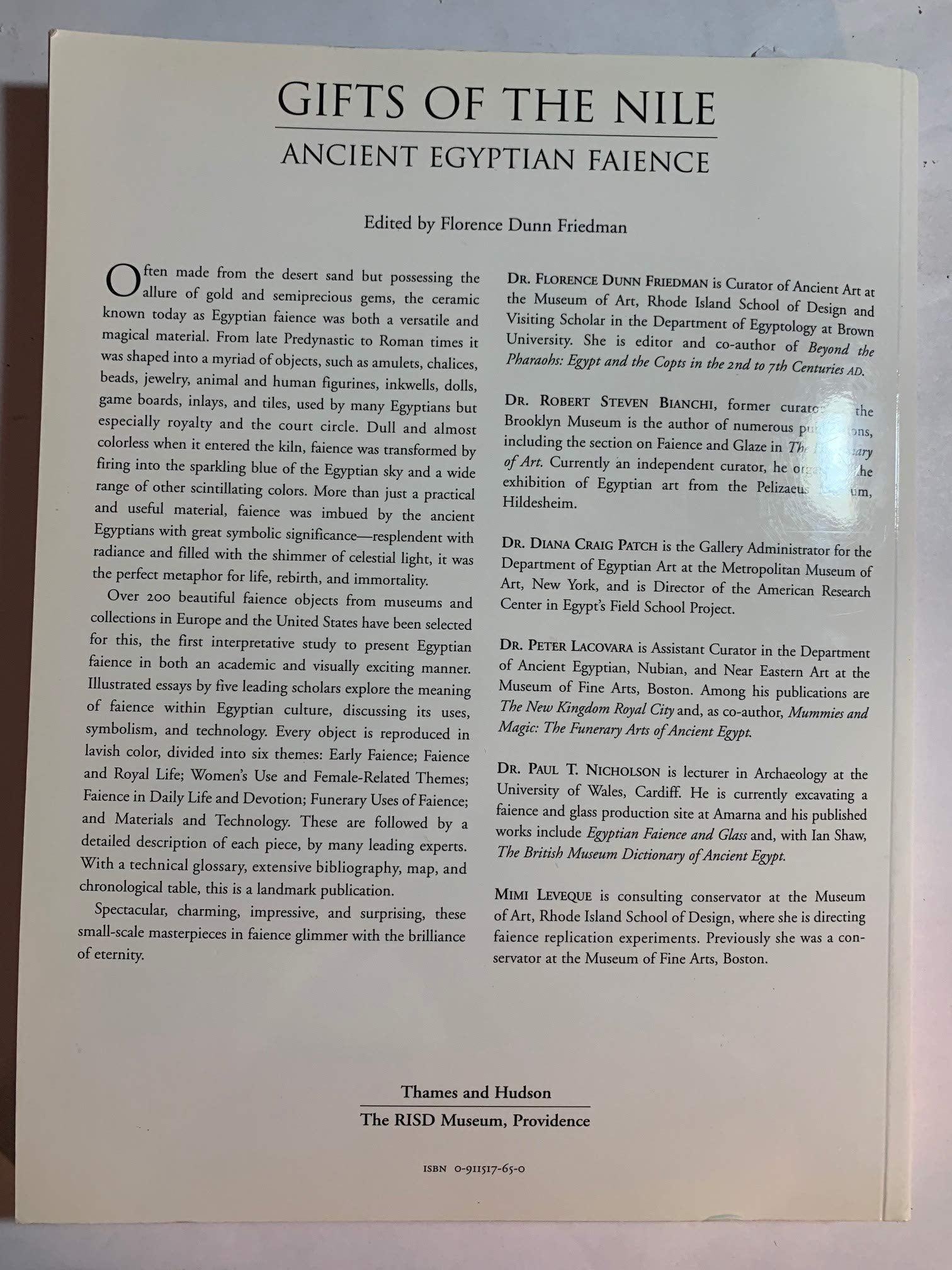 Gifts of the Nile: Ancient Egyptian Faience used book depot