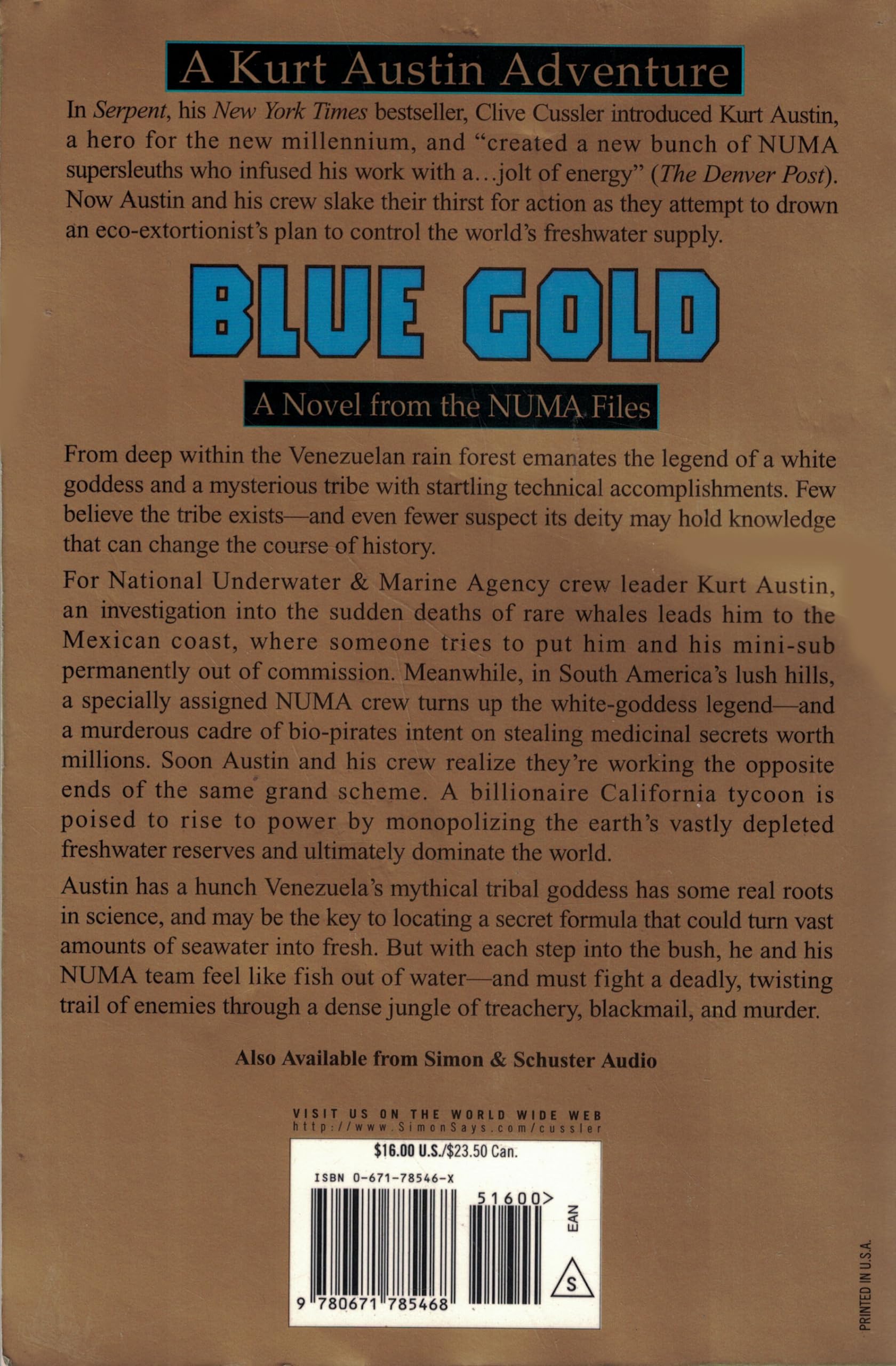 Blue Gold : A Novel from the NUMA Files used book depot
