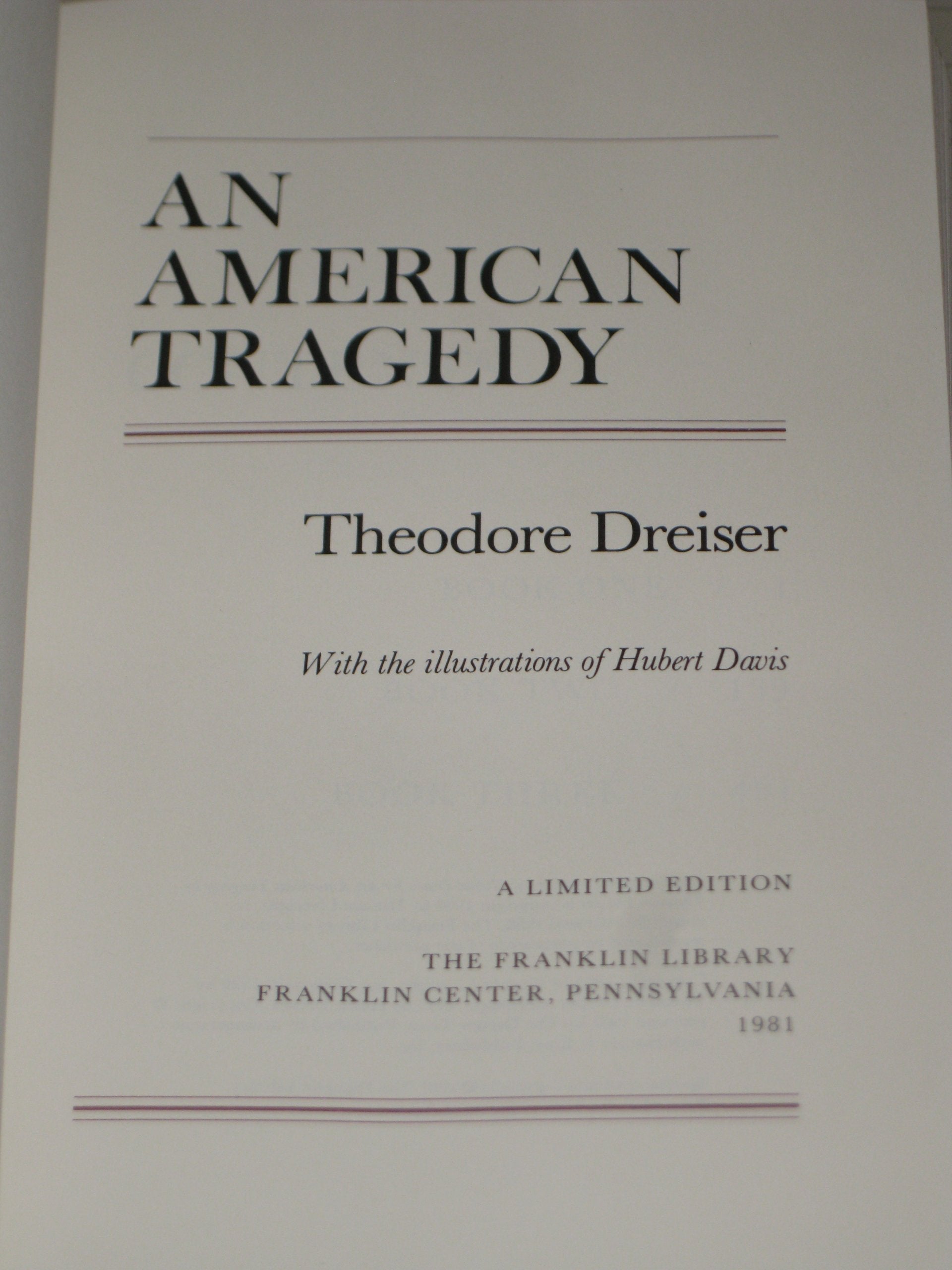 An American Tragedy used book depot