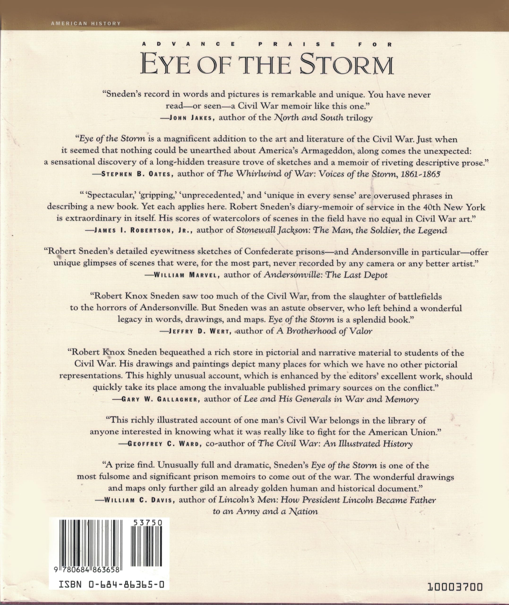 Eye Of The Storm: A Civil War Odyssey used book depot