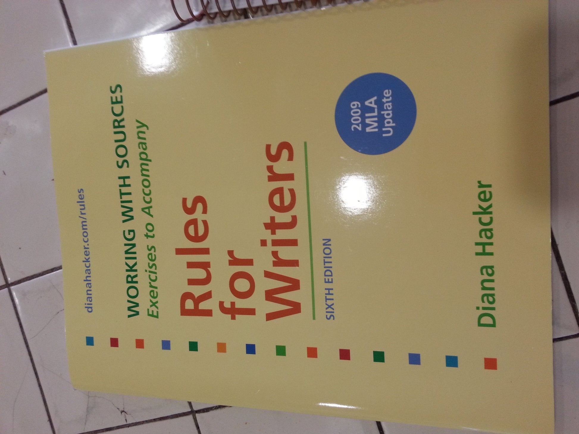 Rules for Writers with 2009 MLA and 2010 APA Updates used book depot