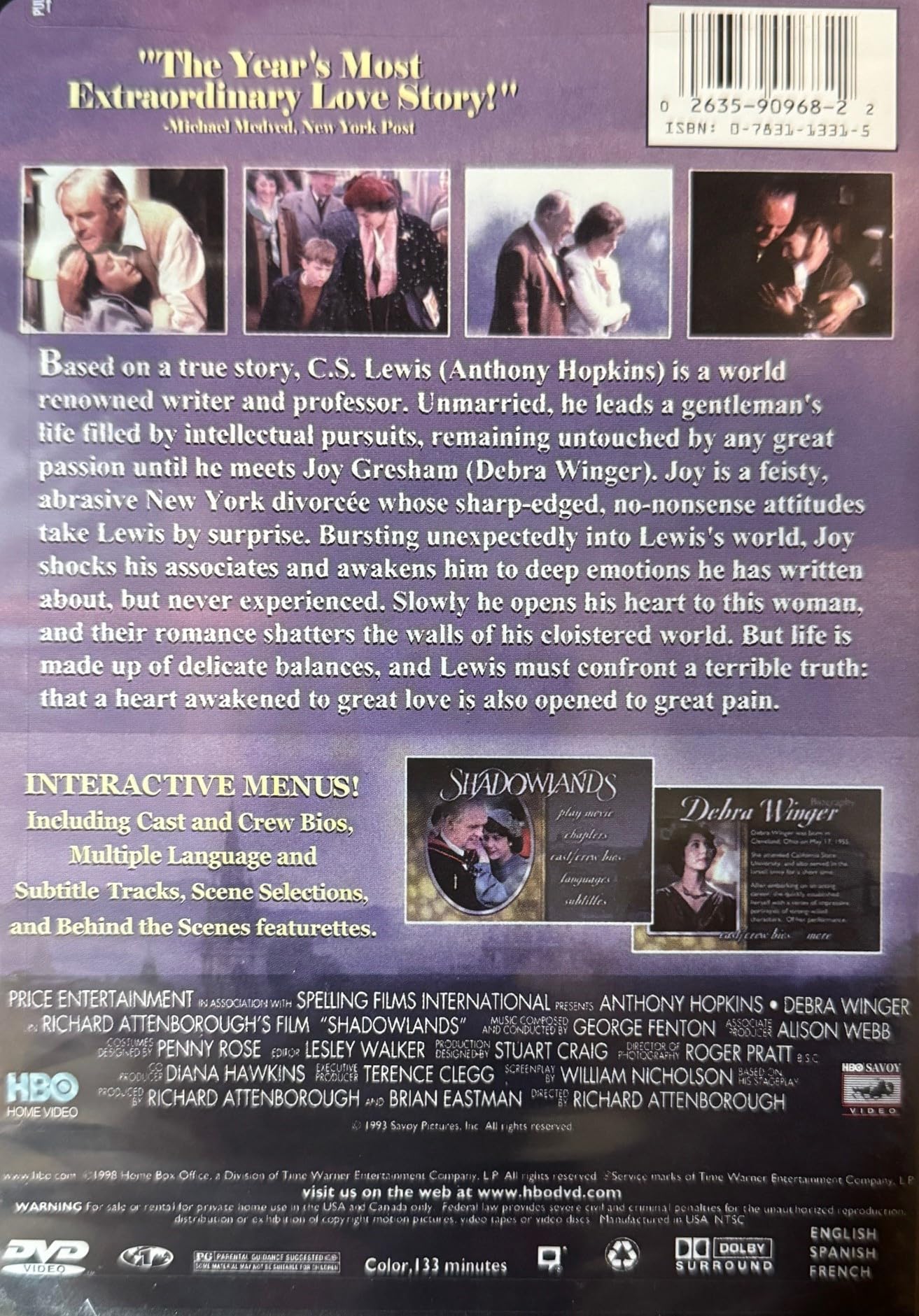 Shadowlands [DVD] used book depot