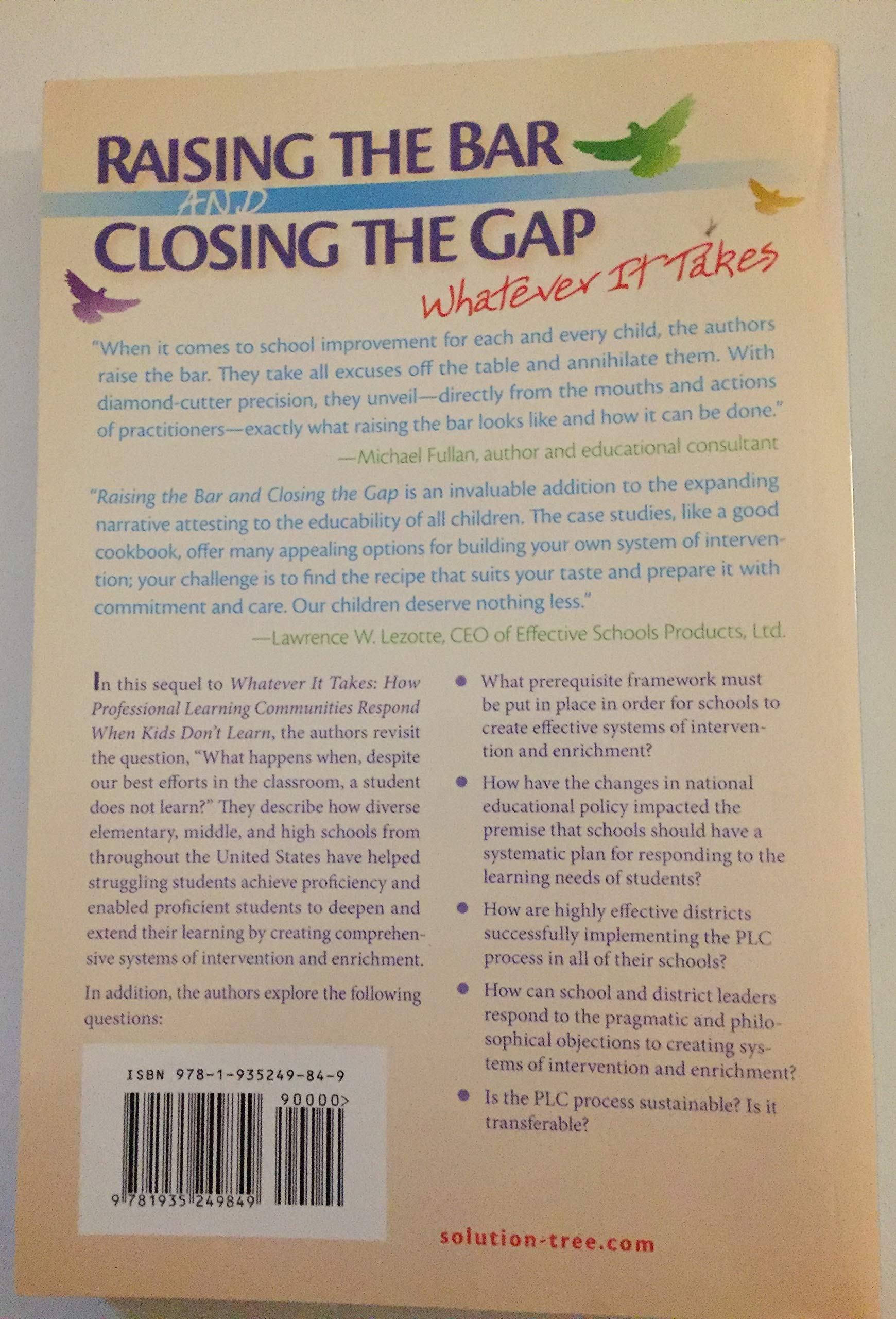 Raising the Bar and Closing the Gap: Whatever It Takes (Solutions) used book depot
