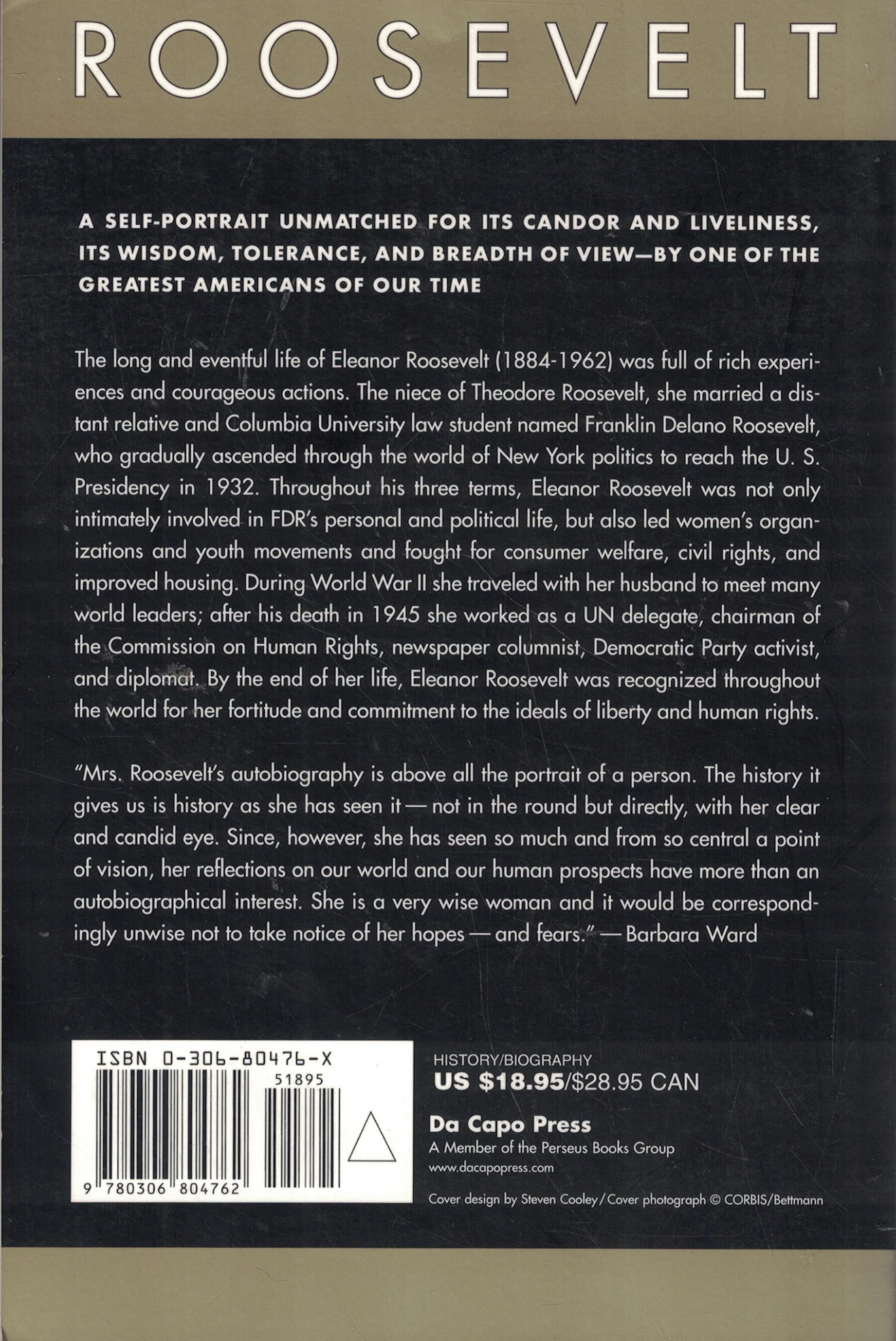 The Autobiography Of Eleanor Roosevelt used book depot