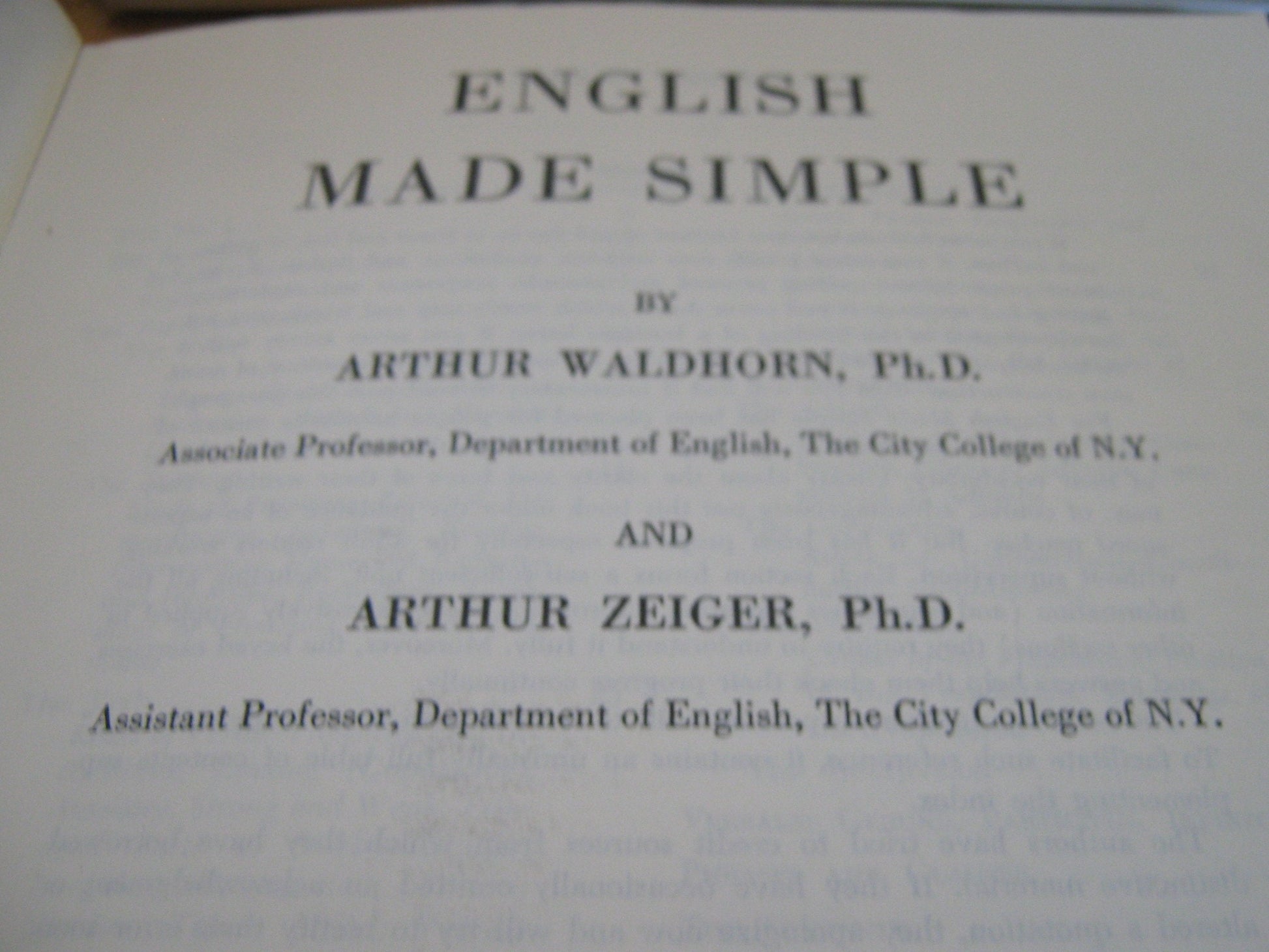 English Made Simple used book depot