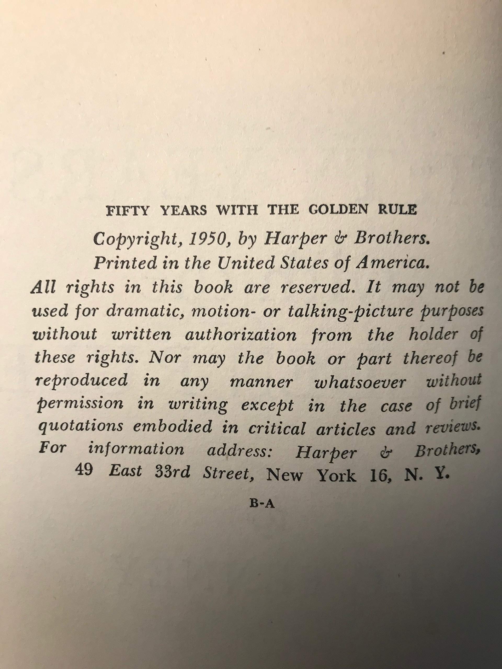 Fifty years with the Golden Rule used book depot