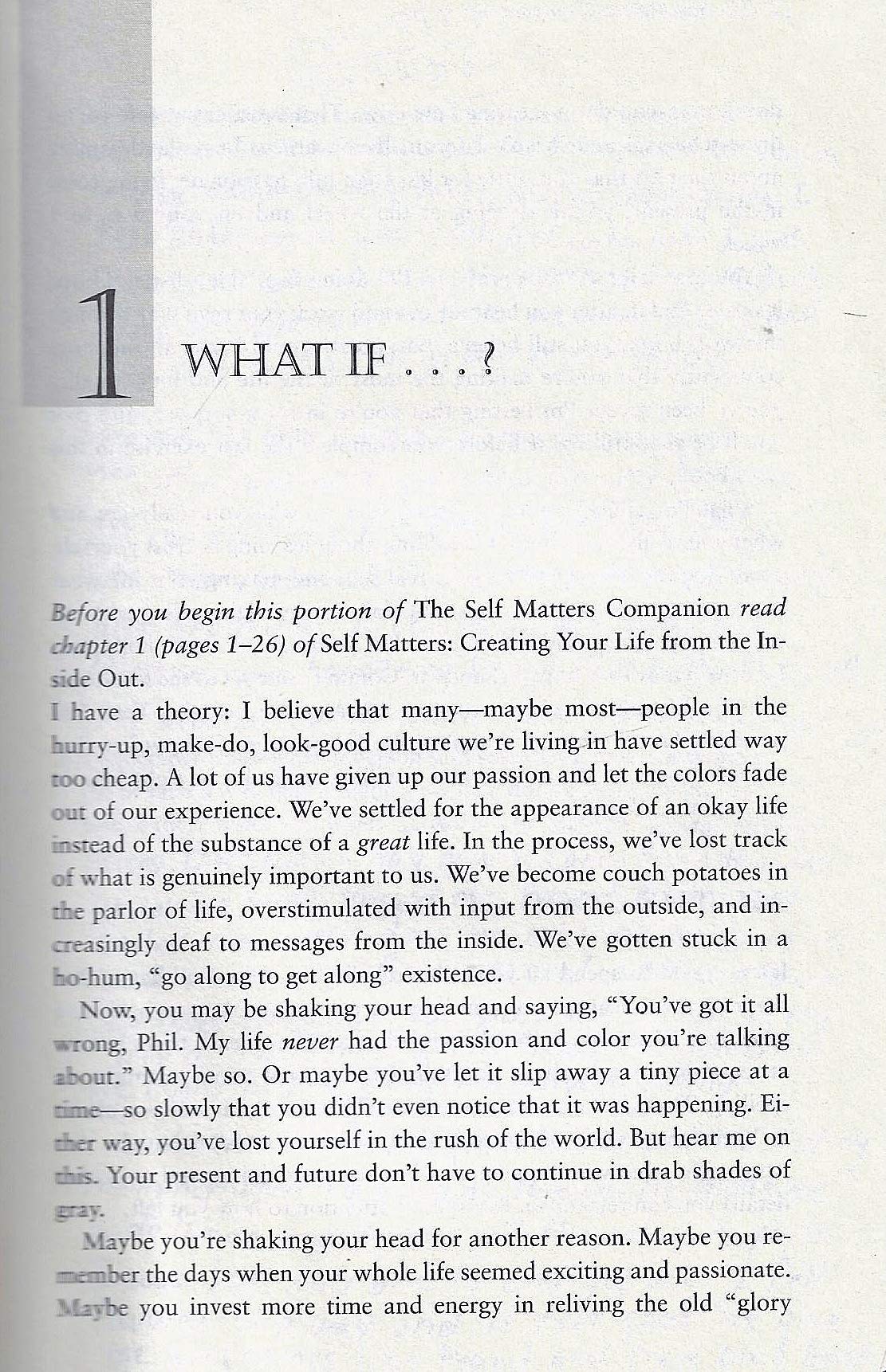 The Self Matters Companion: Helping You Create Your Life from the Inside Out