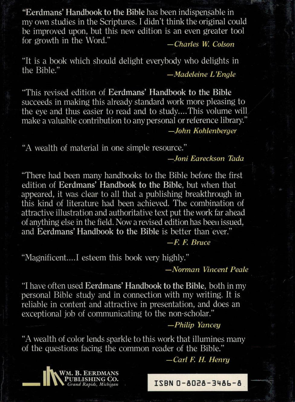 Eerdmans' Handbook to the Bible used book depot