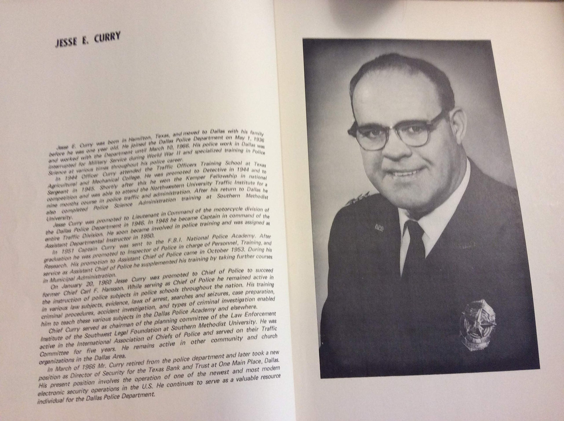 Retired Dallas police chief, Jesse Curry reveals his personal JFK assassination file used book depot