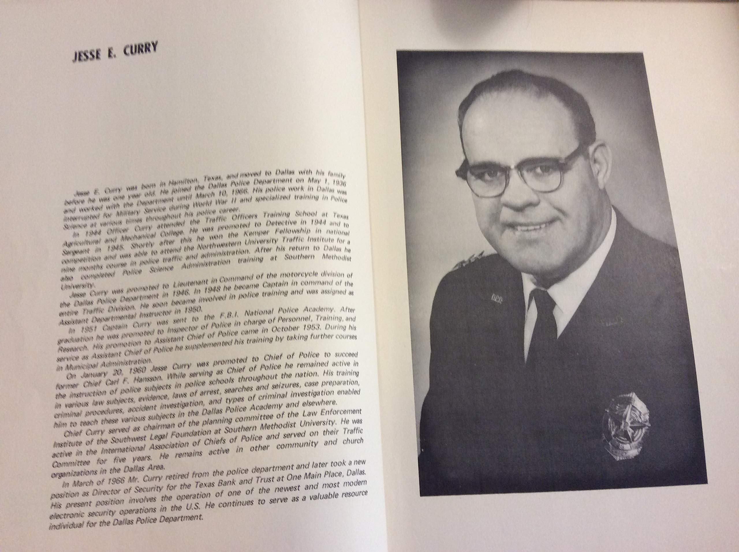 Retired Dallas police chief, Jesse Curry reveals his personal JFK assassination file used book depot
