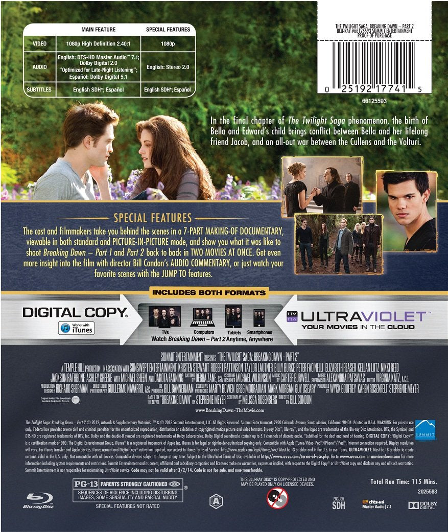 The Twilight Saga: Breaking Dawn - Part 2 [Blu-ray + Digital Copy + UltraViolet]
