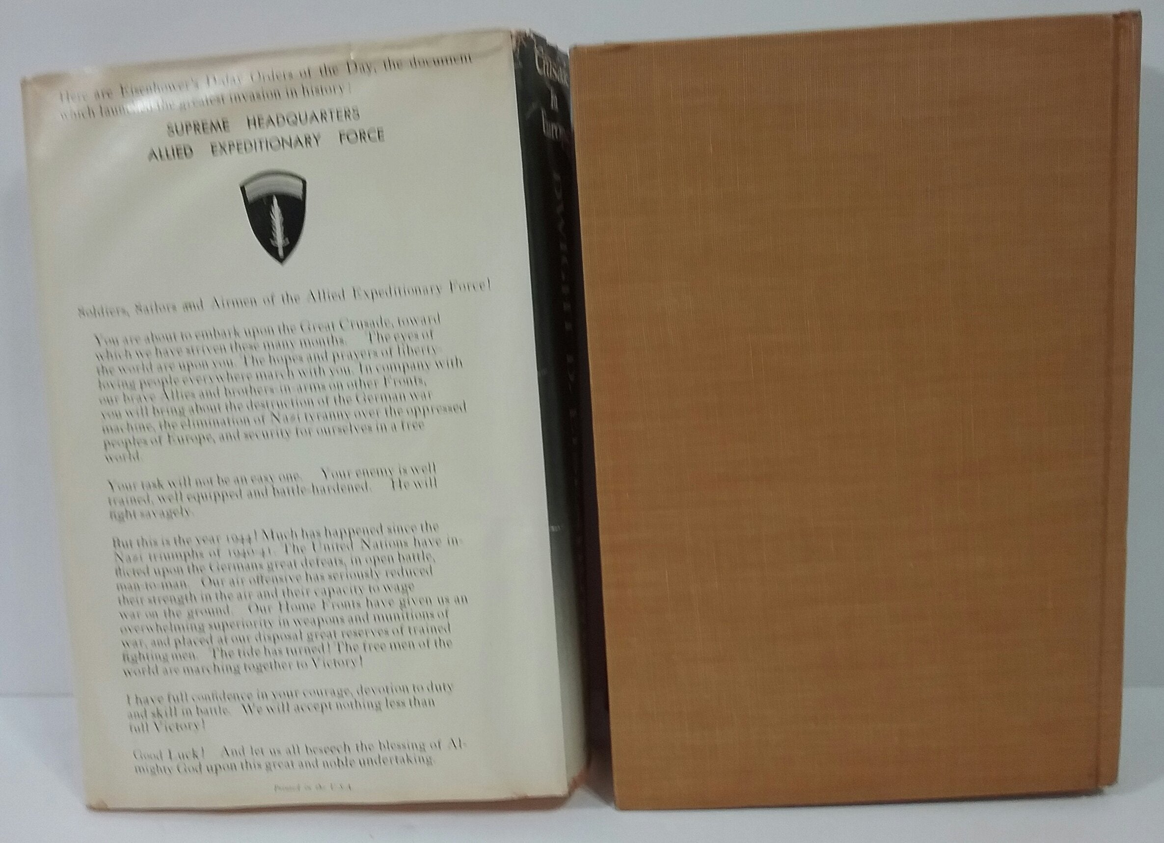 CRUSADE IN EUROPE. (Hardcover) A personal account of World War II. Popular Edition used book depot