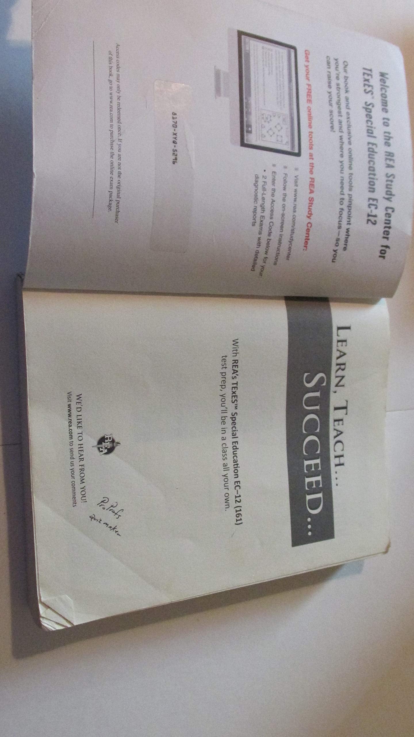 TExES Special Education EC-12 (161) Book + Online (TExES Teacher Certification Test Prep) used book depot