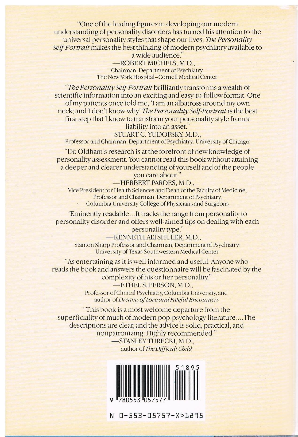 The Personality Self-Portrait: Why You Think, Work, Love, and Act the Way You Do used book depot
