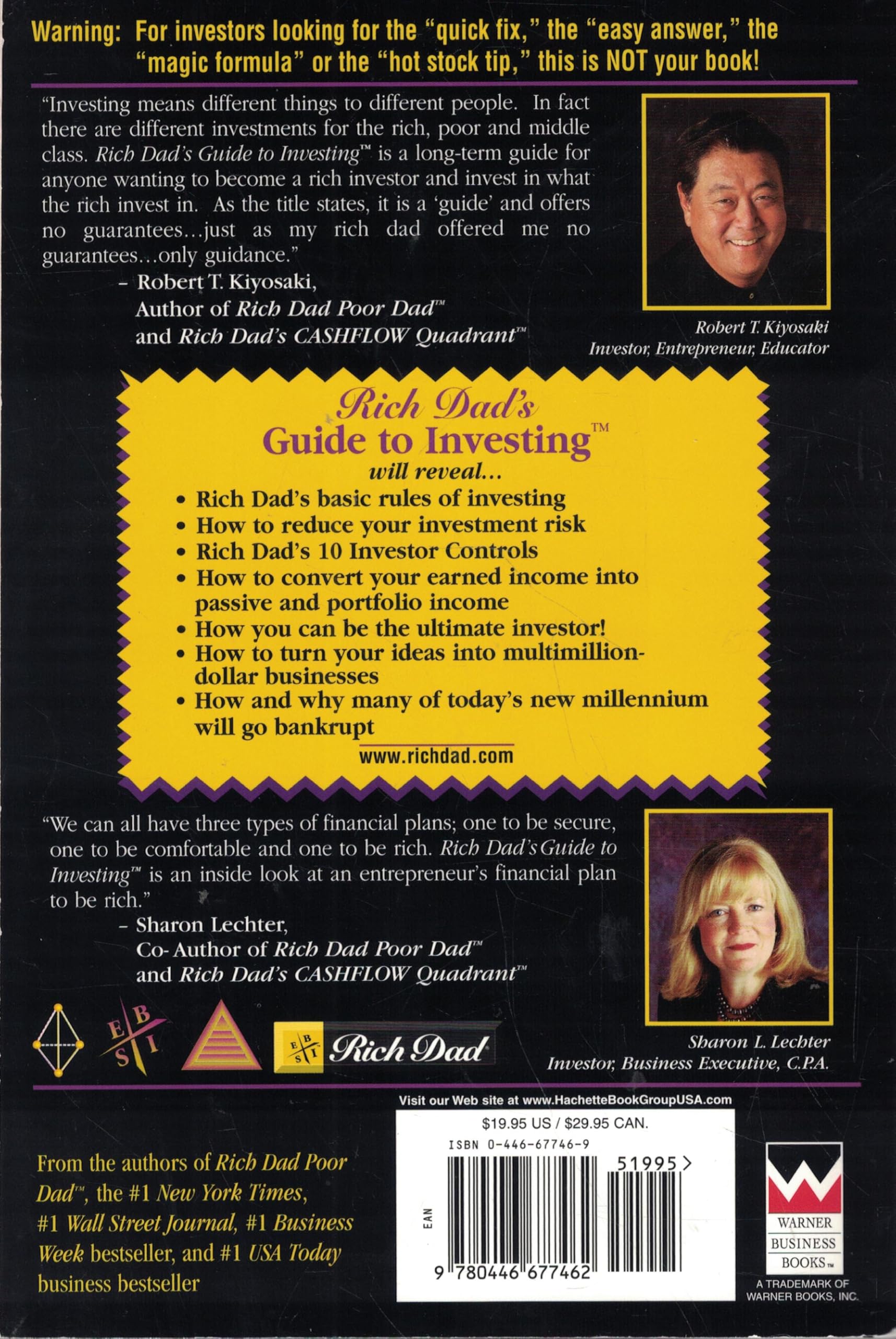 Rich Dad's Guide to Investing: What the Rich Invest in That the Poor and Middle Class Do Not! used book depot