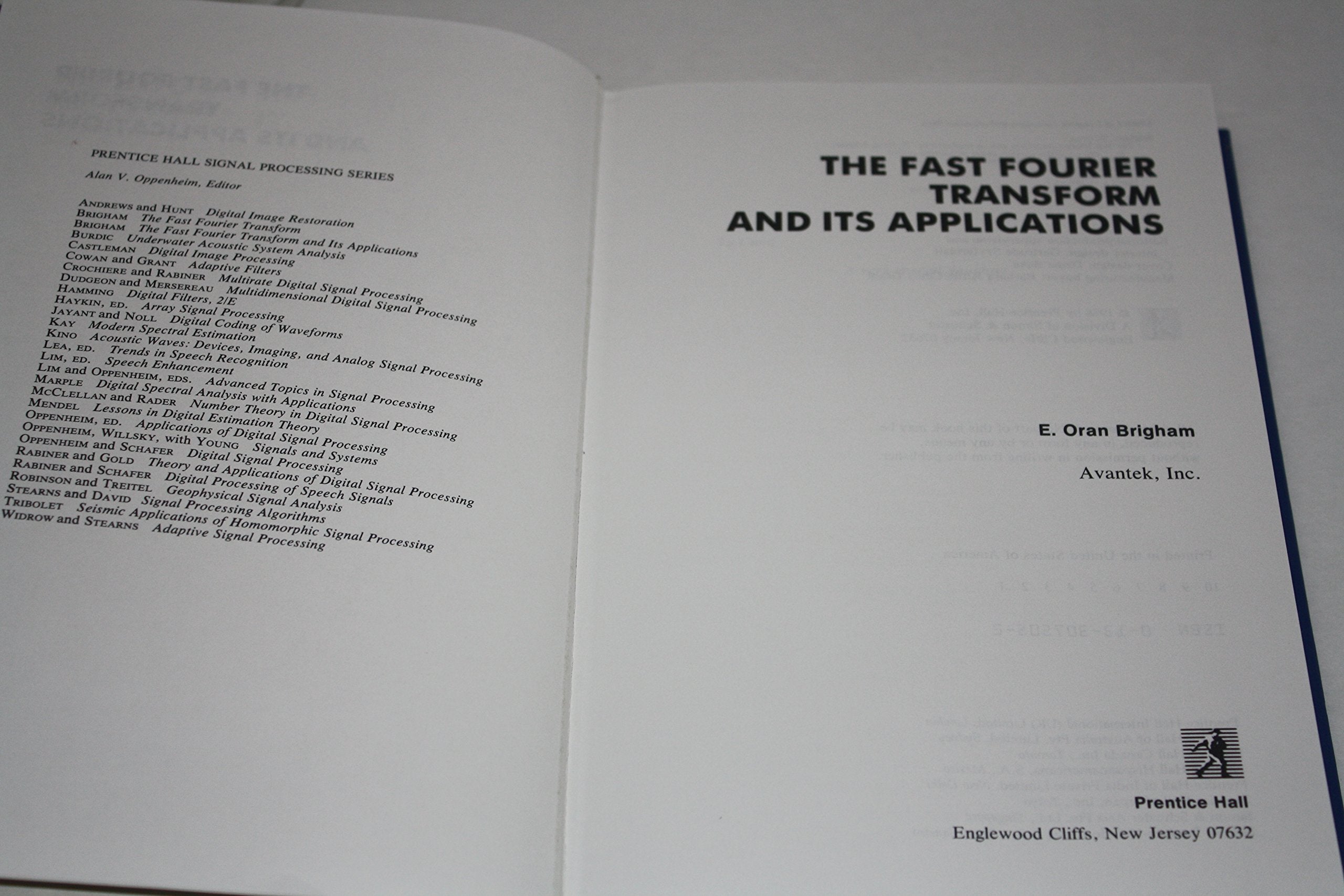 Fast Fourier Transform and Its Applications