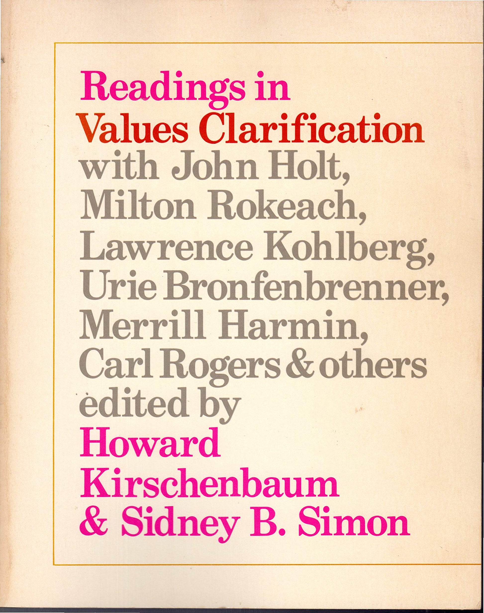 Readings in Values Clarification used book depot