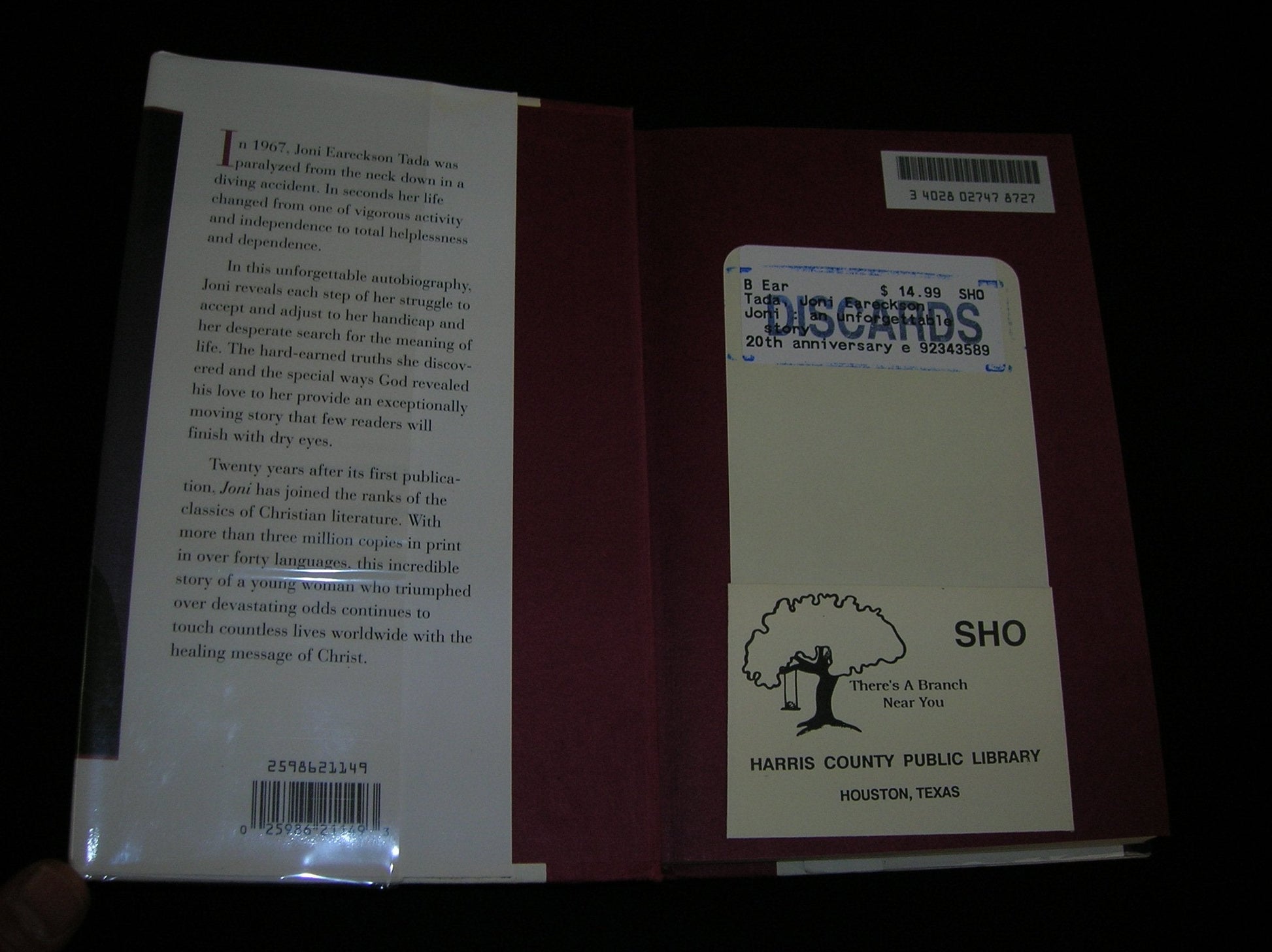 Joni: An Unforgettable Story used book depot