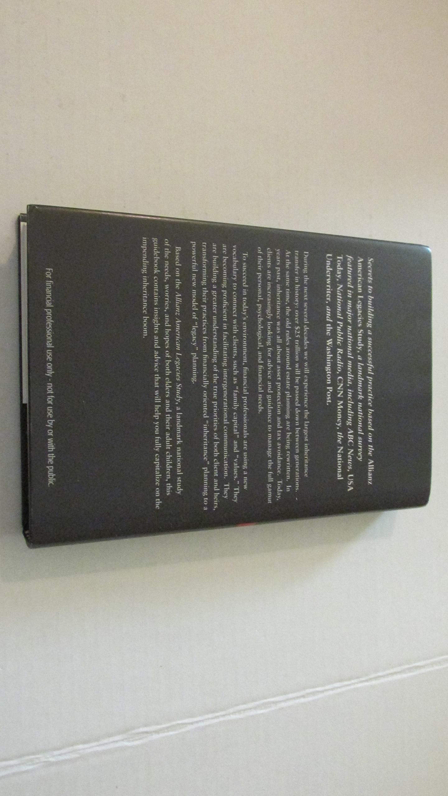 Leaving a Legacy: An Essential Resource for Financial Professionals used book depot