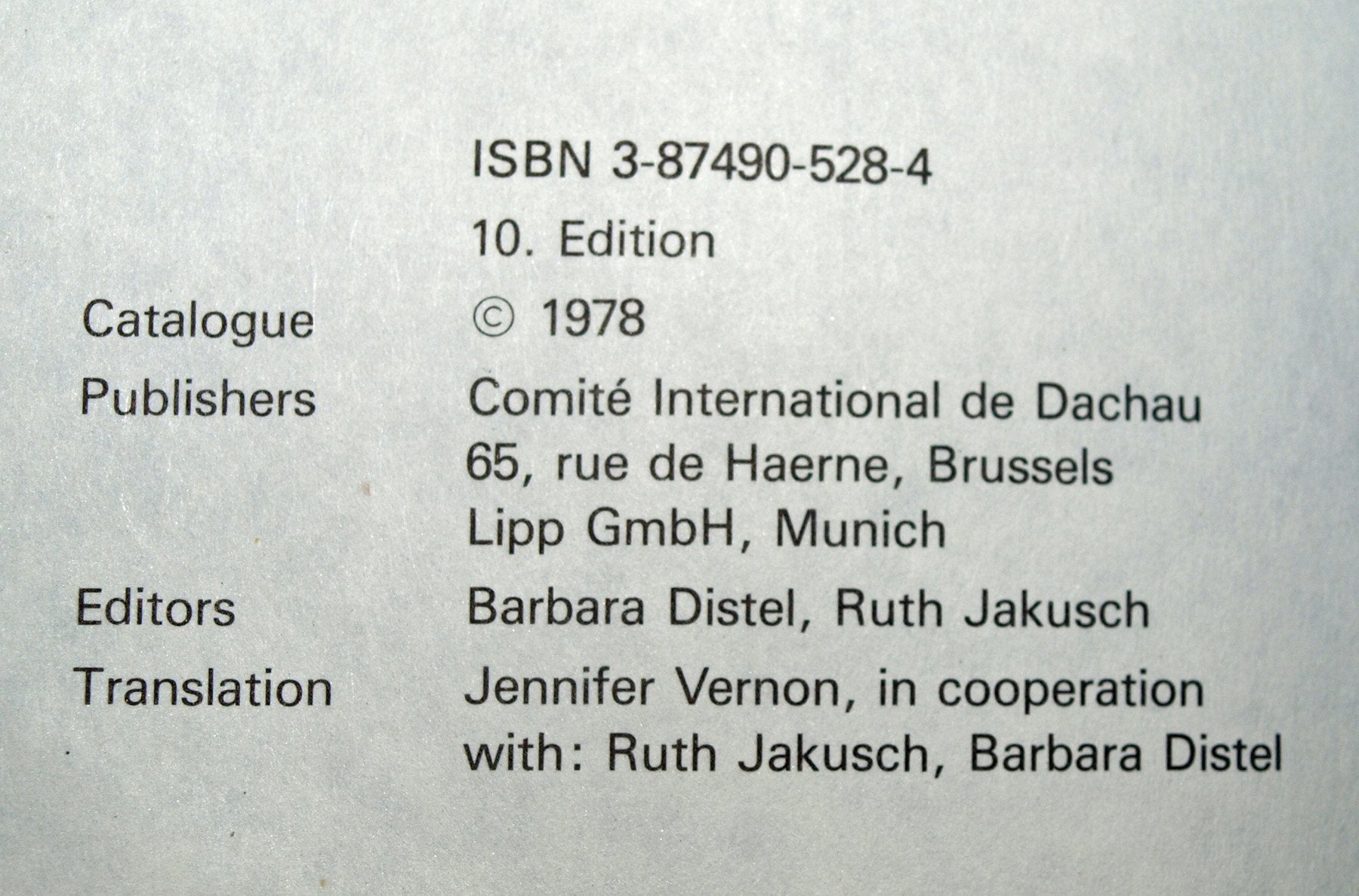 Concentration Camp Dachau 1933-1945 used book depot