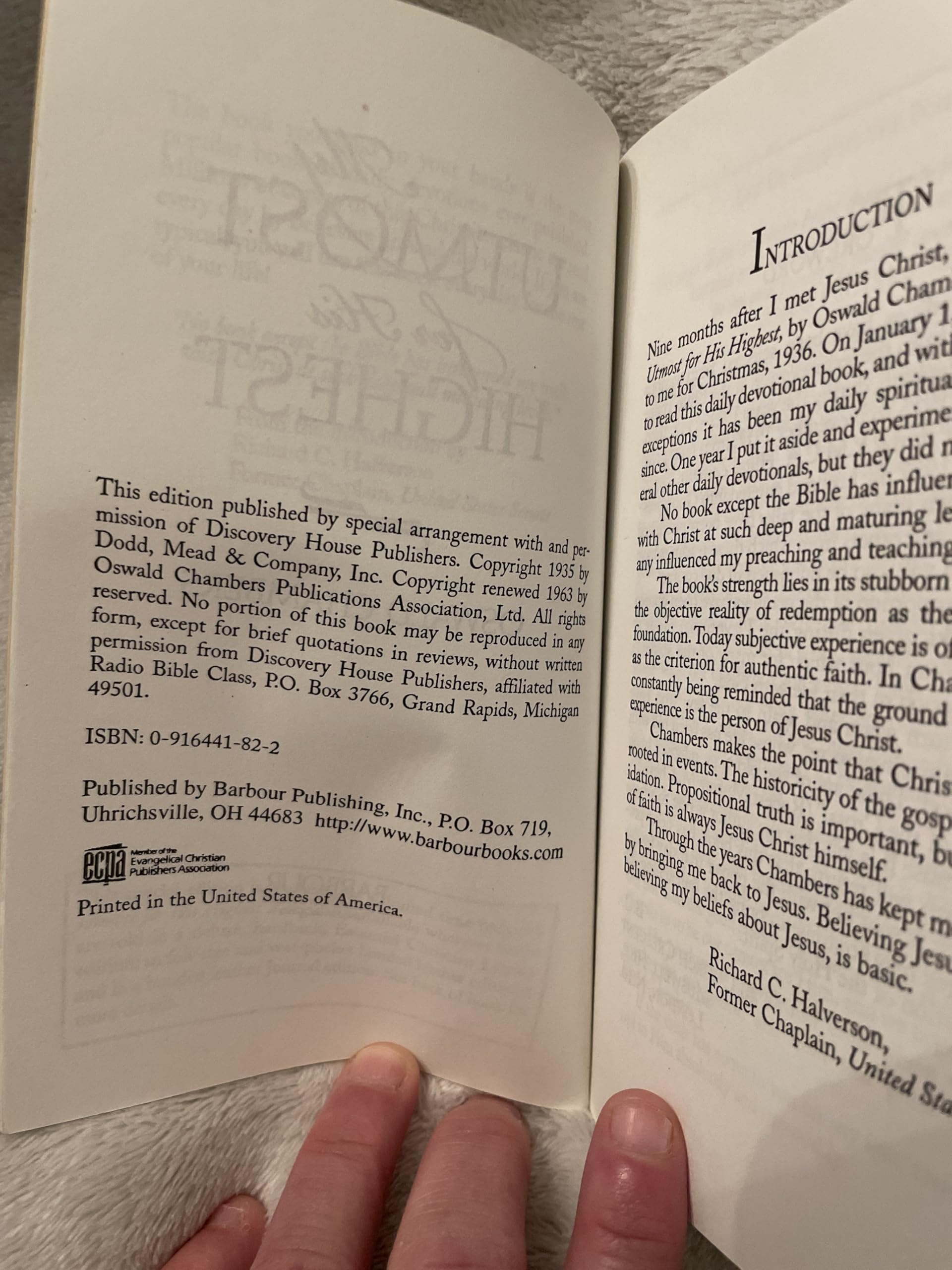 My Utmost for His Highest (Classic Edition) used book depot
