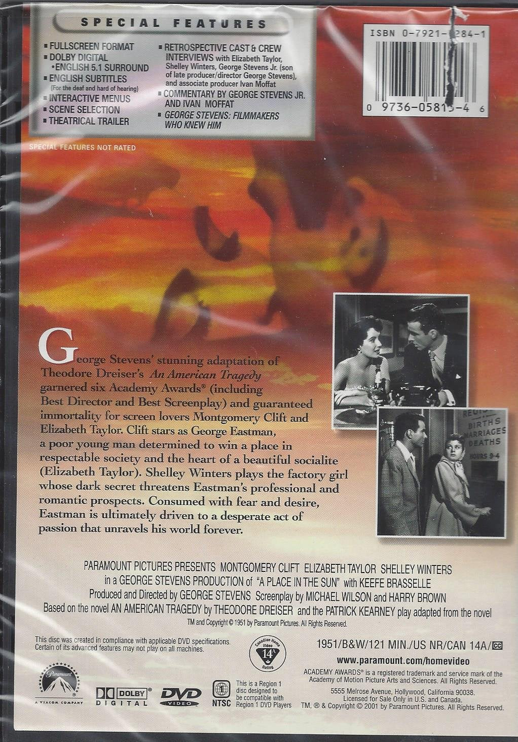 A Place in the Sun (Domestic) [DVD] used book depot