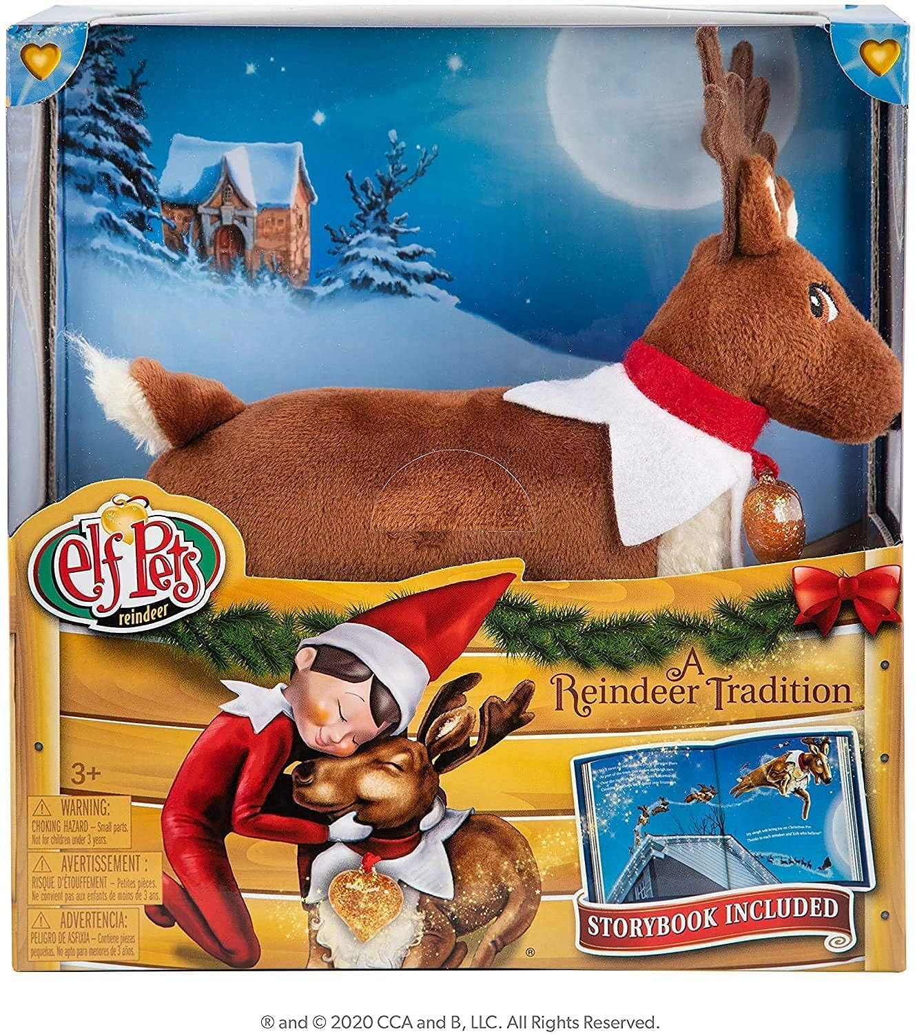 The Elf on the Shelf Pets: A Reindeer Tradition Plush with storybook used book depot