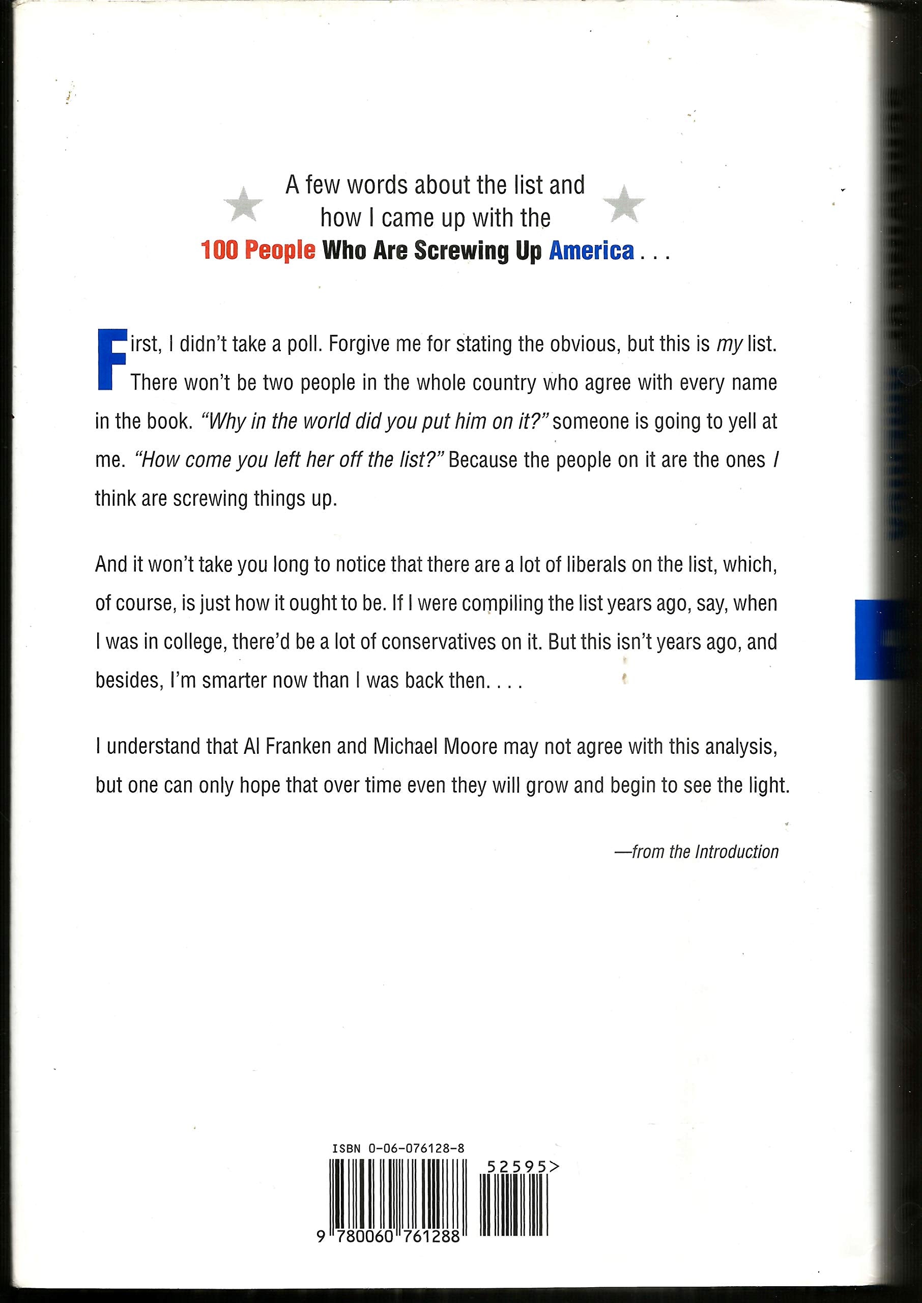 100 People Who Are Screwing Up America (And Al Franken Is #37) used book depot
