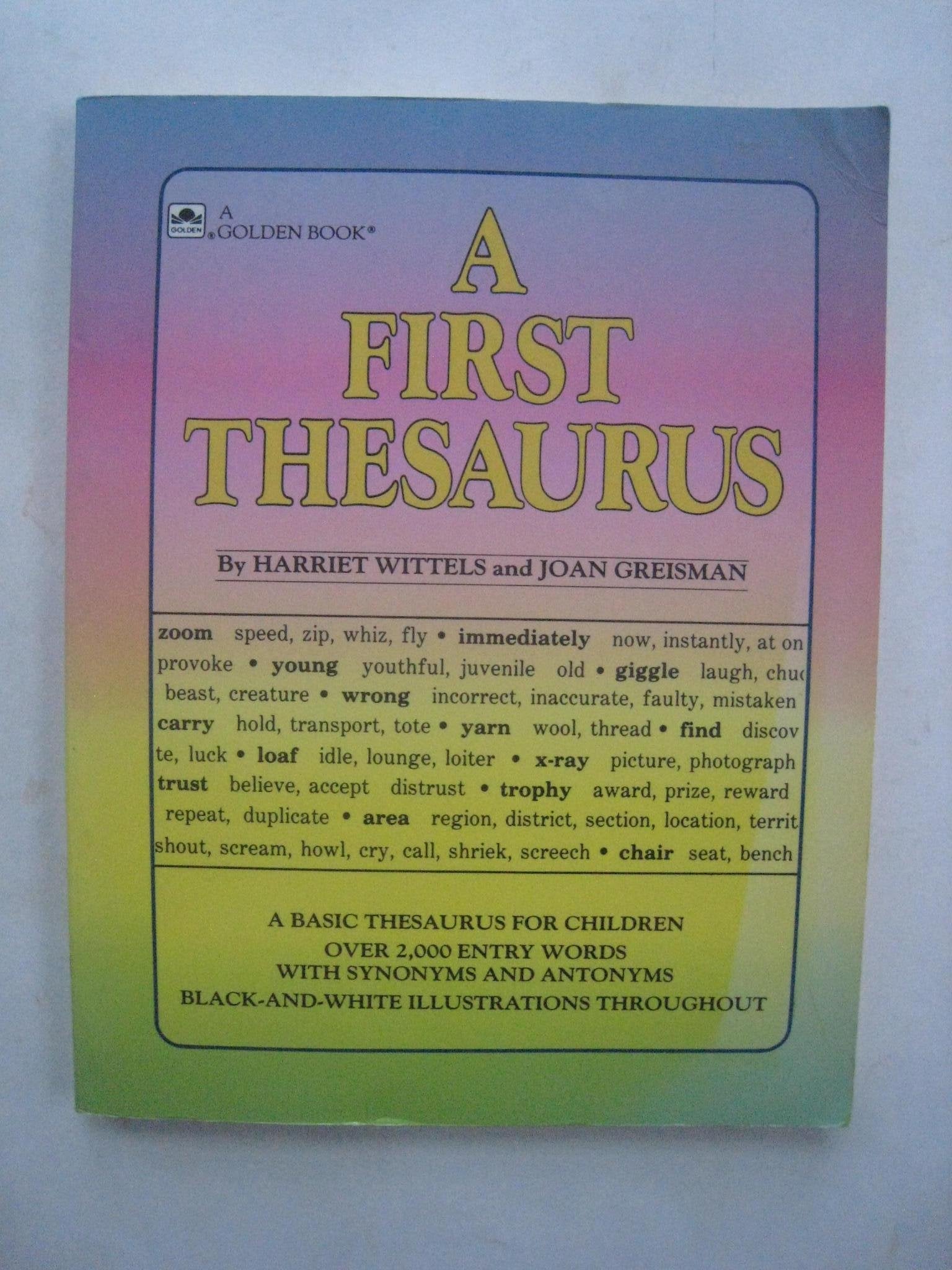A First Thesaurus used book depot