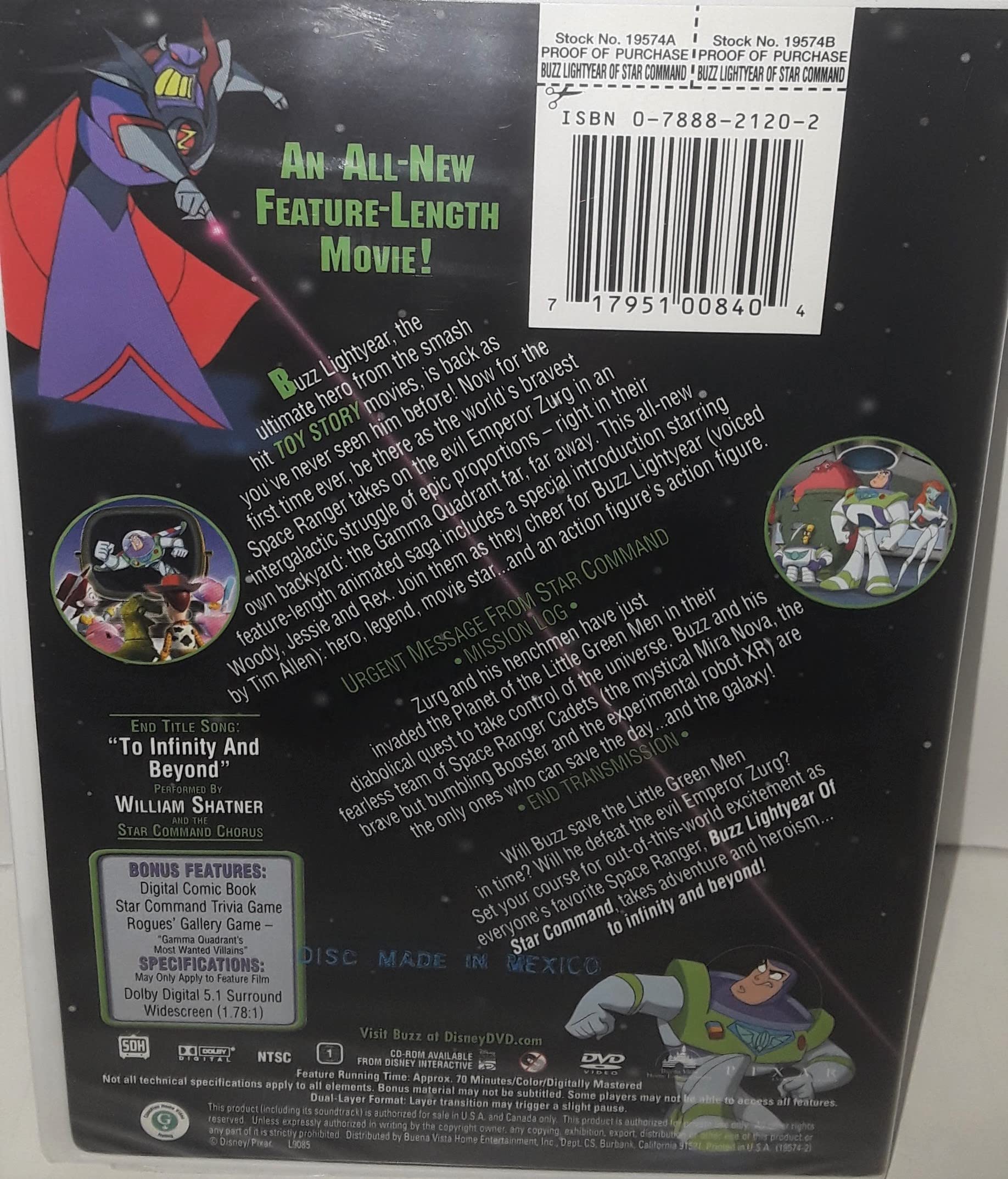 Buzz Lightyear of Star Command: The Adventure Begins [DVD] used book depot