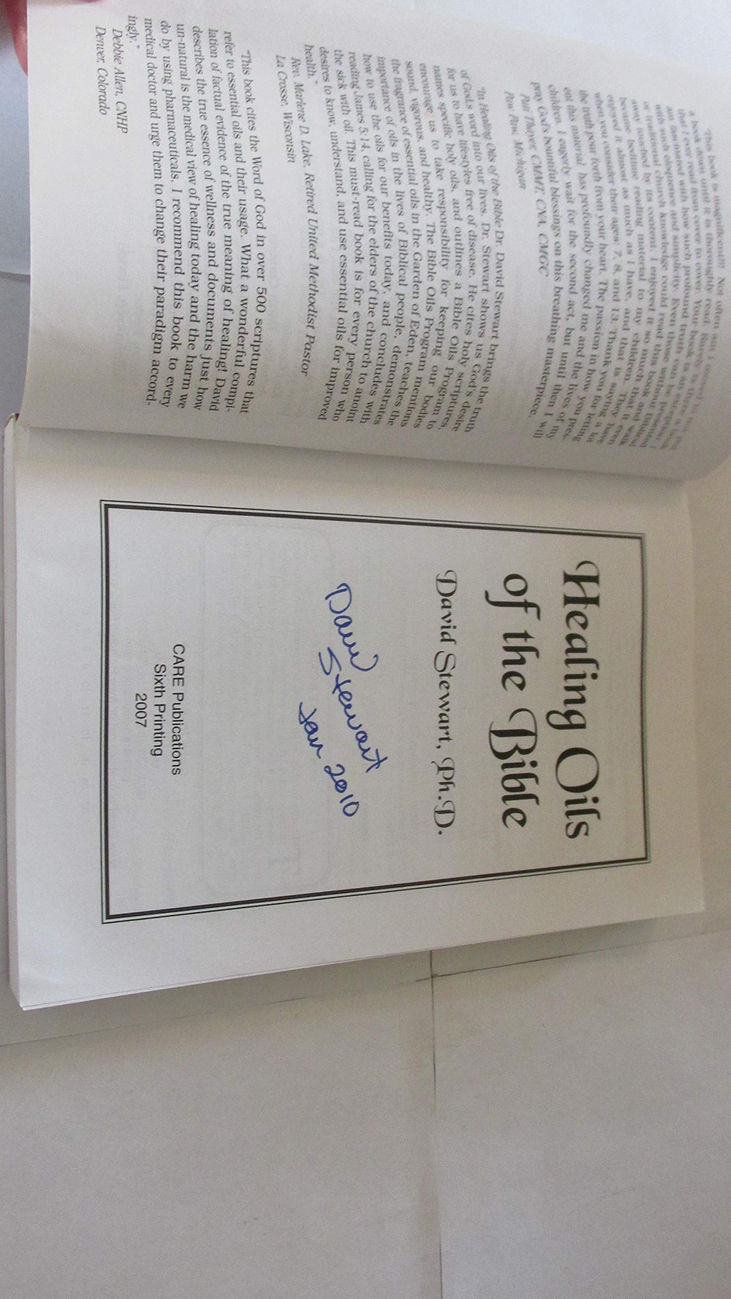 Healing Oils of the Bible used book depot