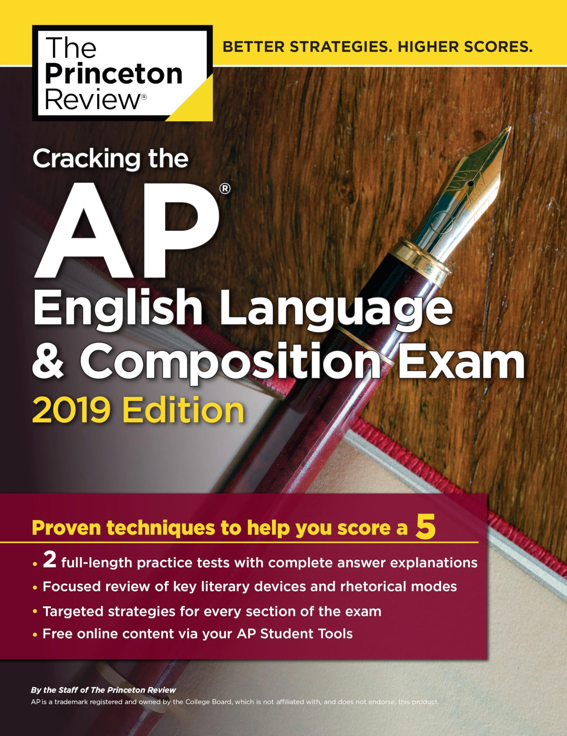 Cracking the AP English Language & Composition Exam, 2019 Edition: Practice Tests & Proven Techniques to Help You Score a 5 (College Test Preparation) used book depot
