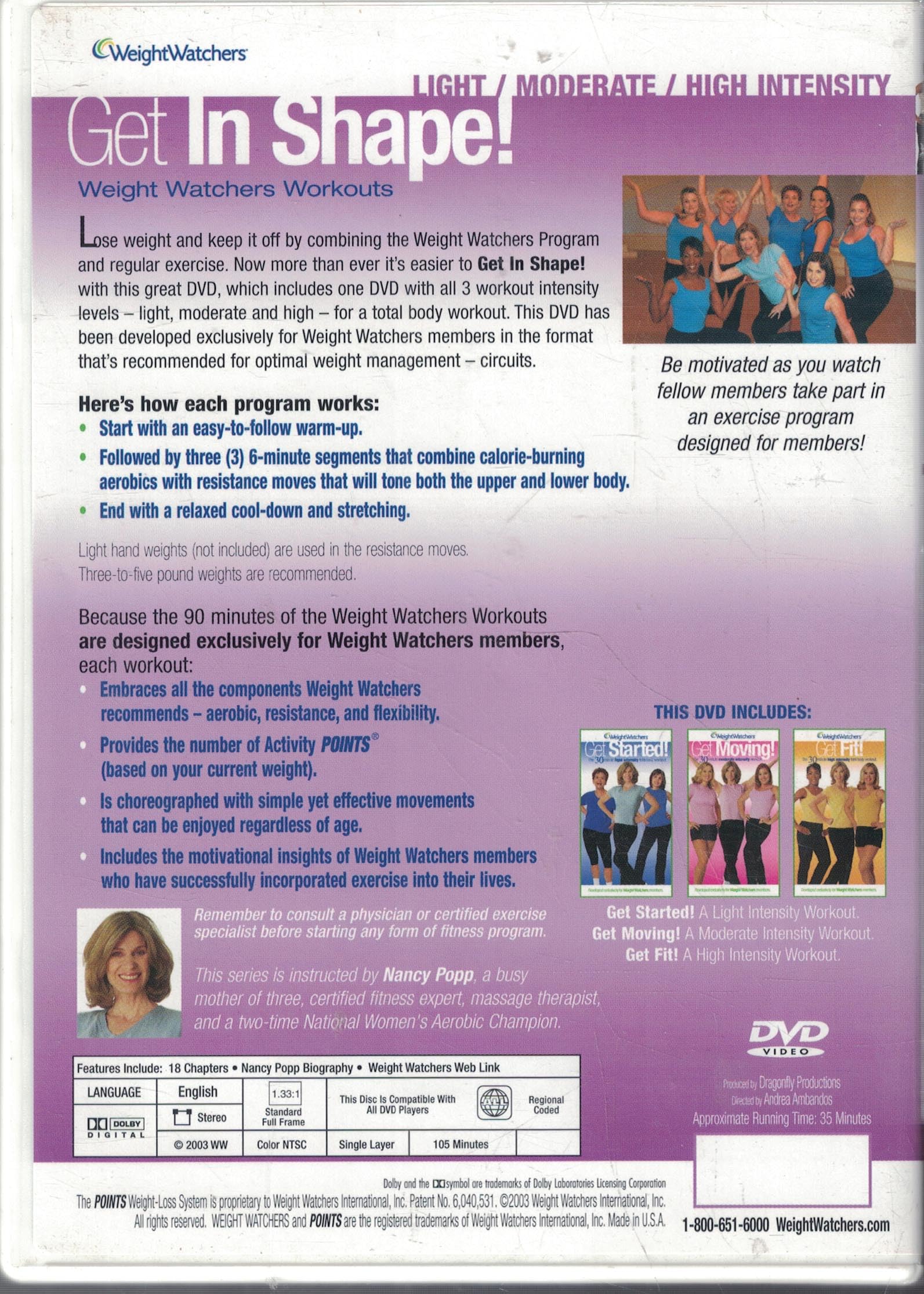 Weight Watchers: Get In Shape! - Three 30-minute Total Body Workouts