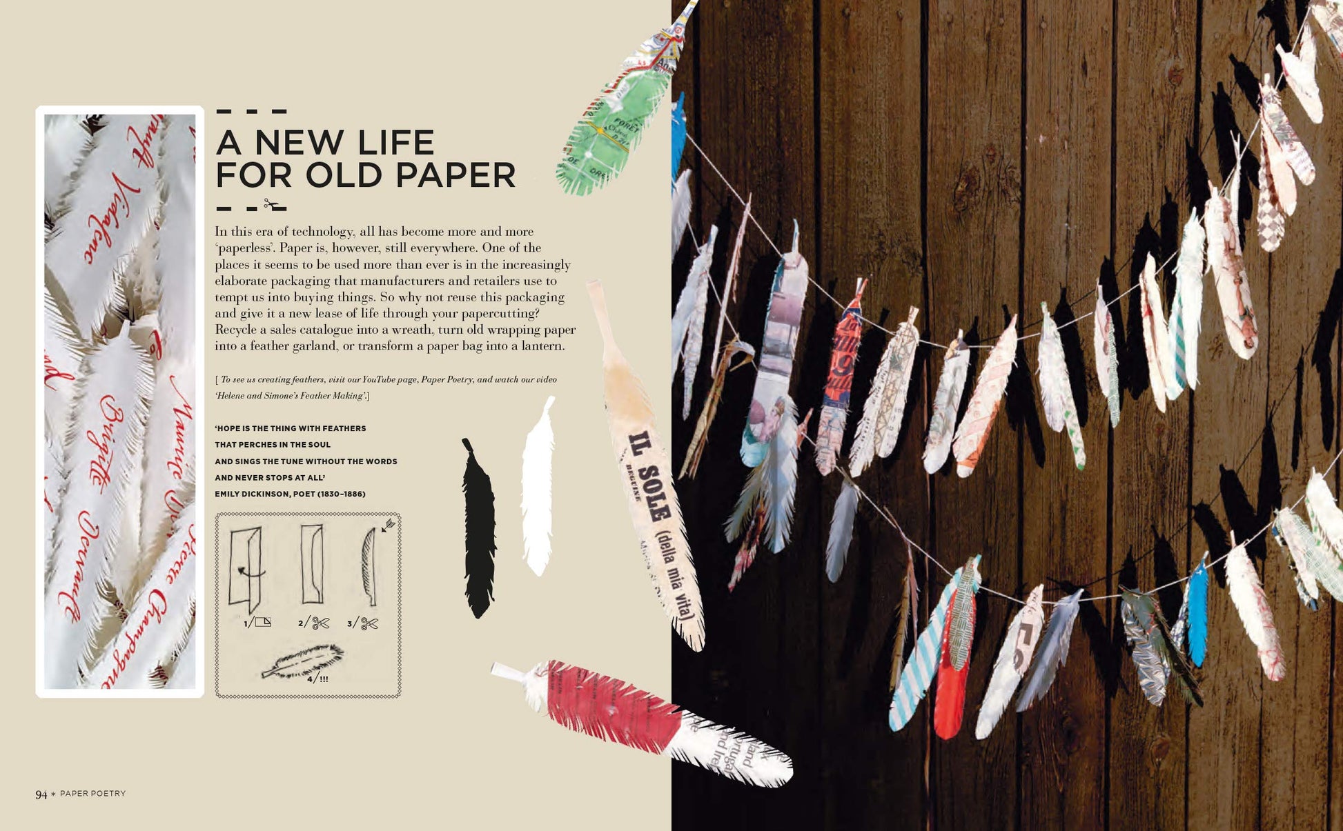 Paper Poetry: Creative Papercutting Projects used book depot