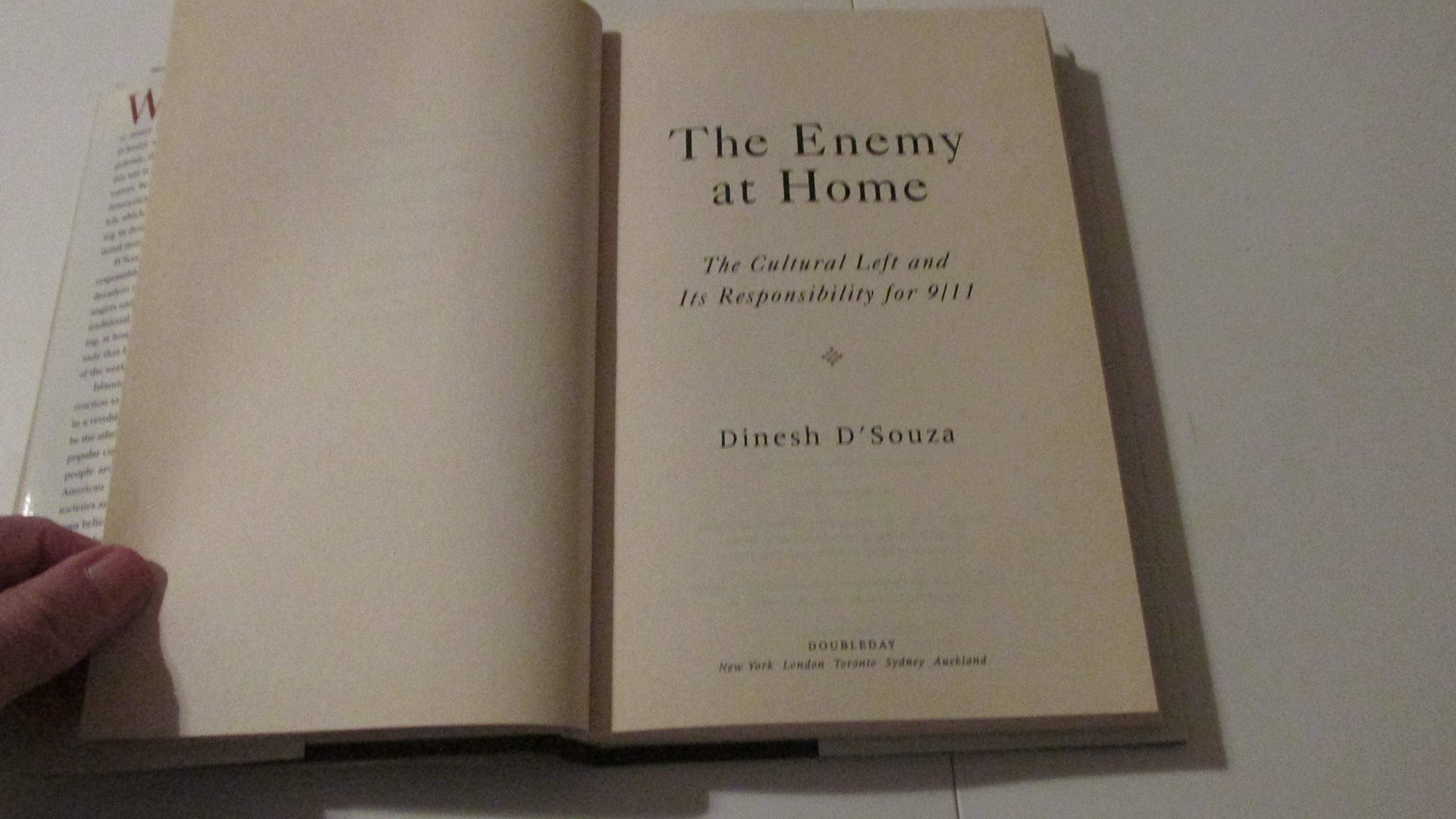 The Enemy At Home: The Cultural Left and Its Responsibility for 9/11 used book depot