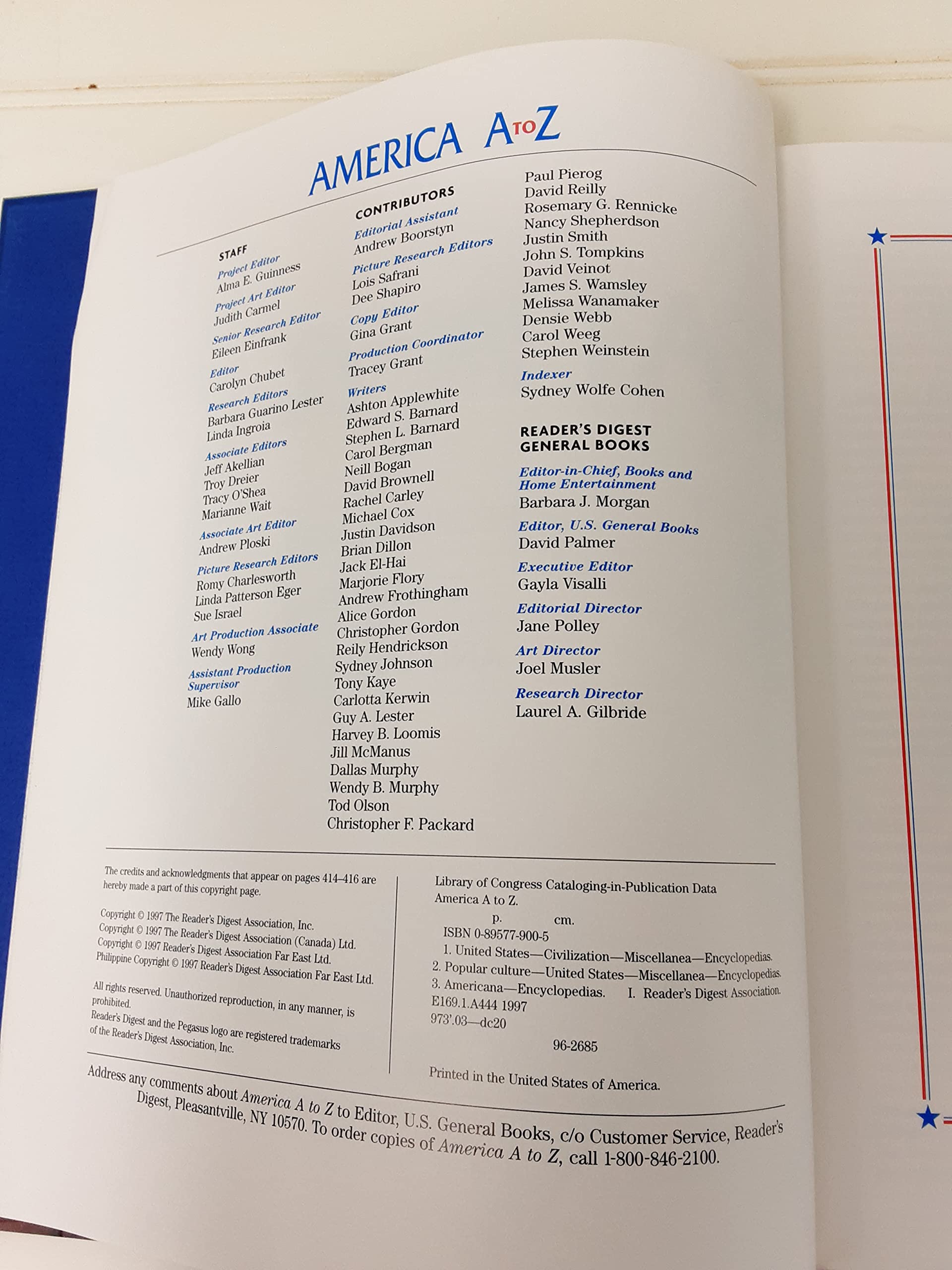 America A to Z: People, Places, Customs, and Culture