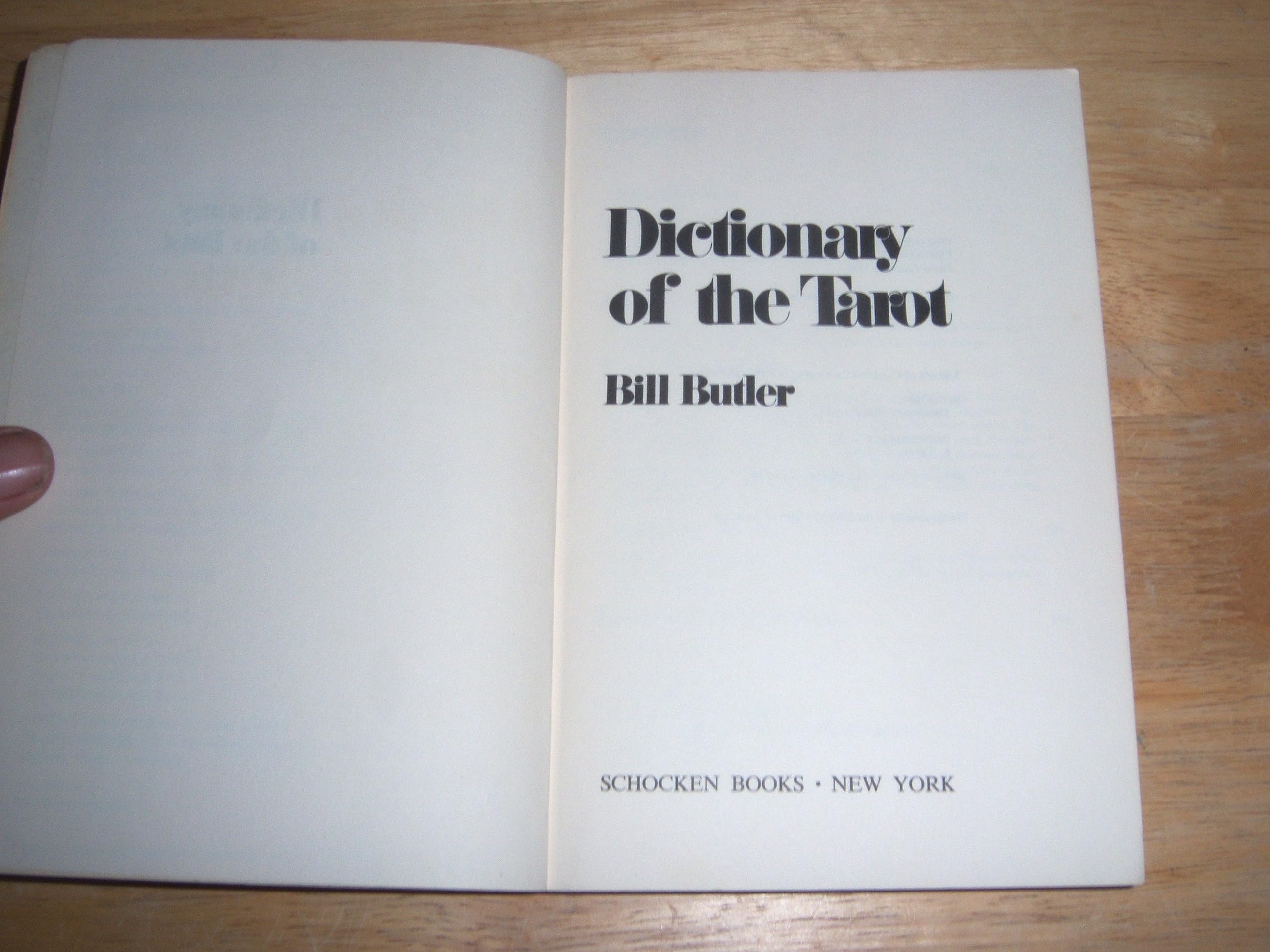Dictionary of the Tarot used book depot