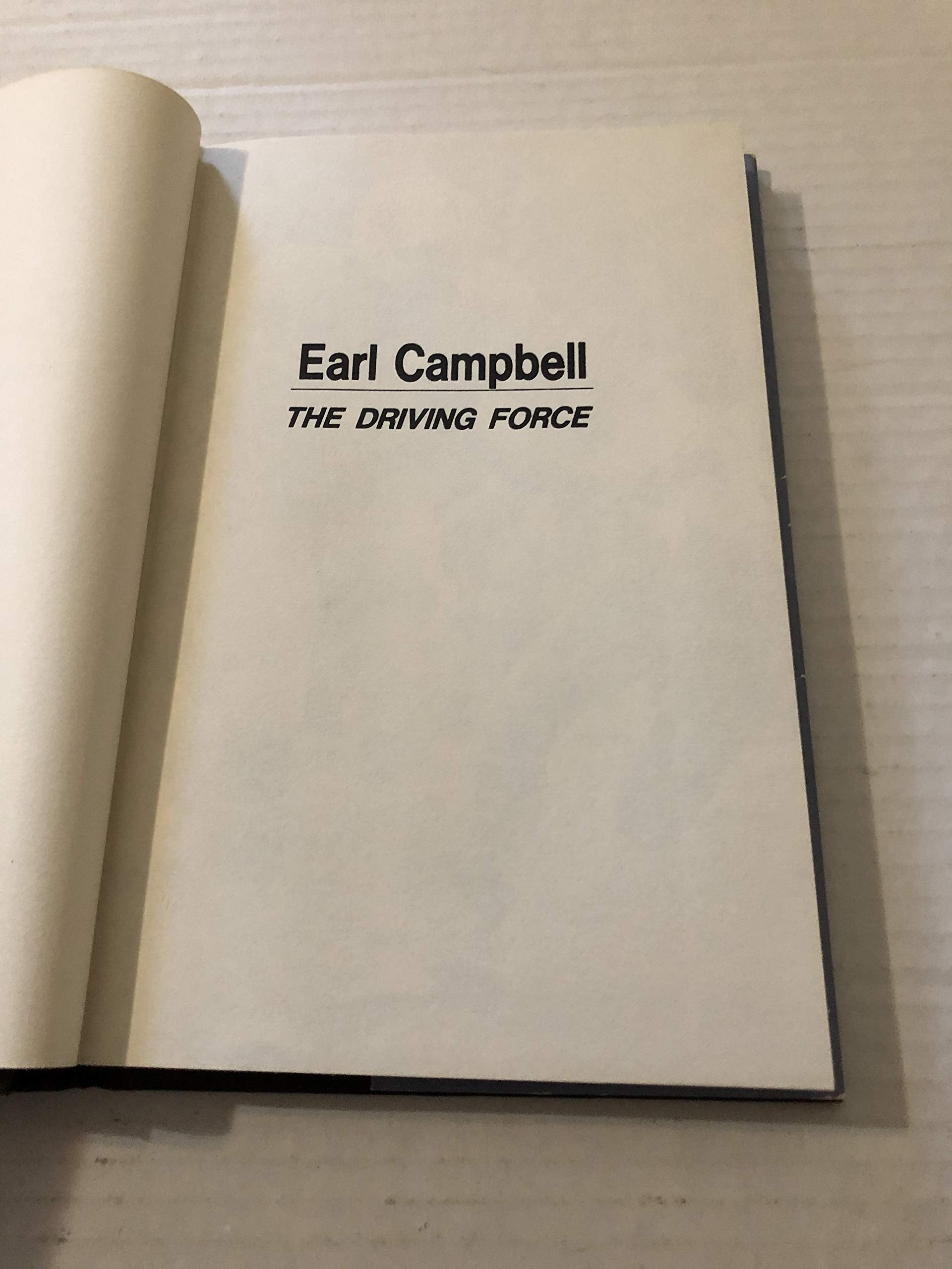 Earl Campbell: The Driving Force used book depot