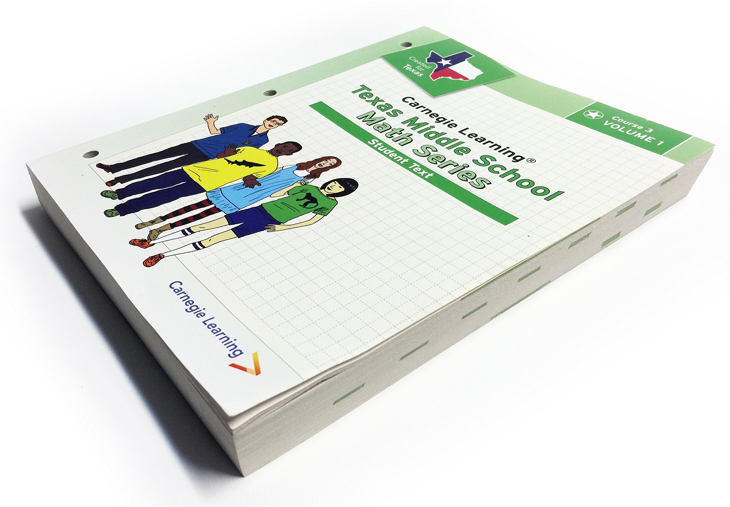 Carnegie Learning Texas Middle School Math Series, Student Text, Vol. 1 & 2 used book depot