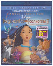 Pocahontas Two-Movie Special Edition (Pocahontas / Pocahontas II: Journey To A New World) (Three-Disc Blu-ray/DVD Combo in Blu-ray Packaging) used book depot