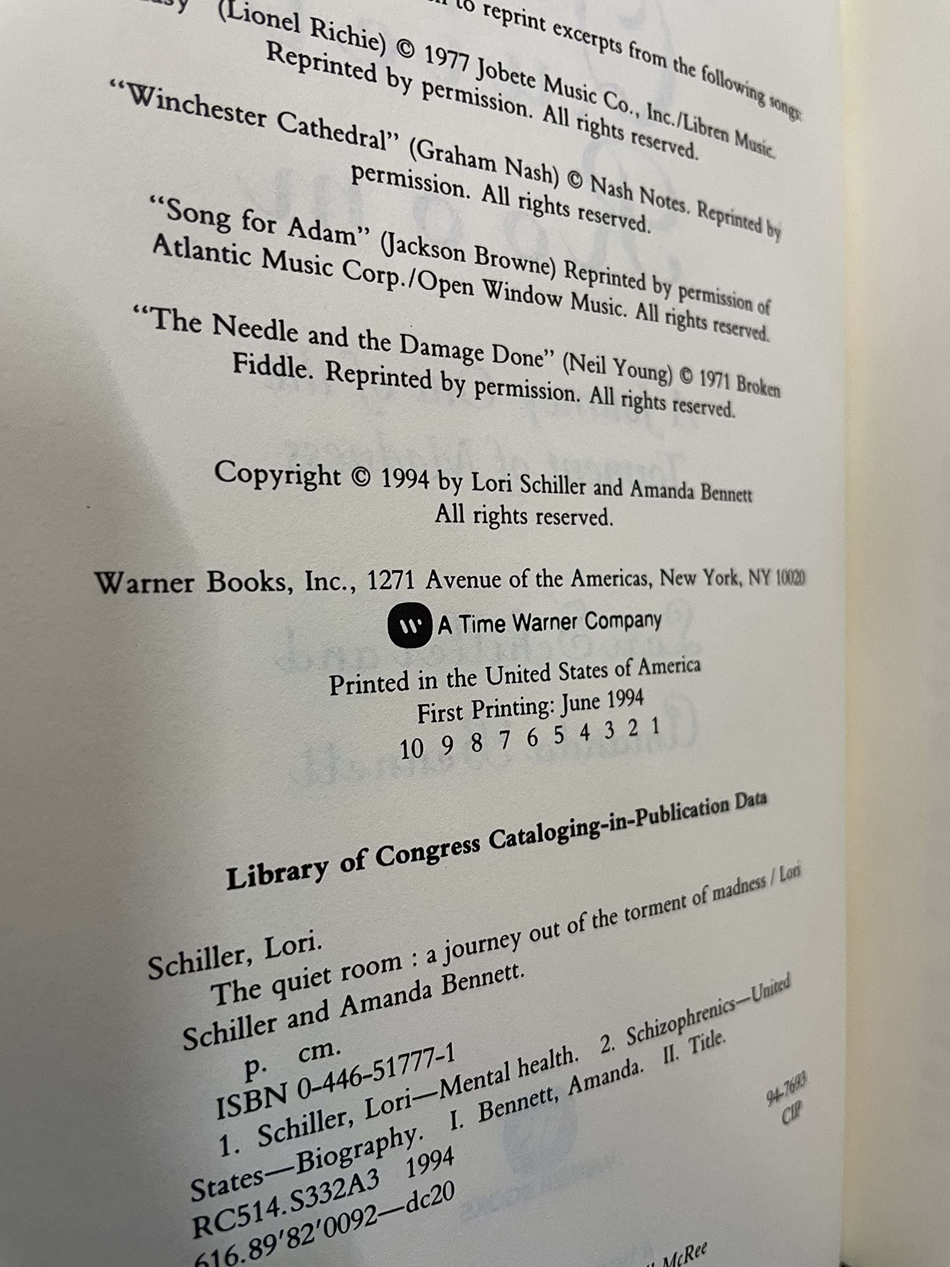 The Quiet Room: A Journey Out of the Torment of Madness used book depot