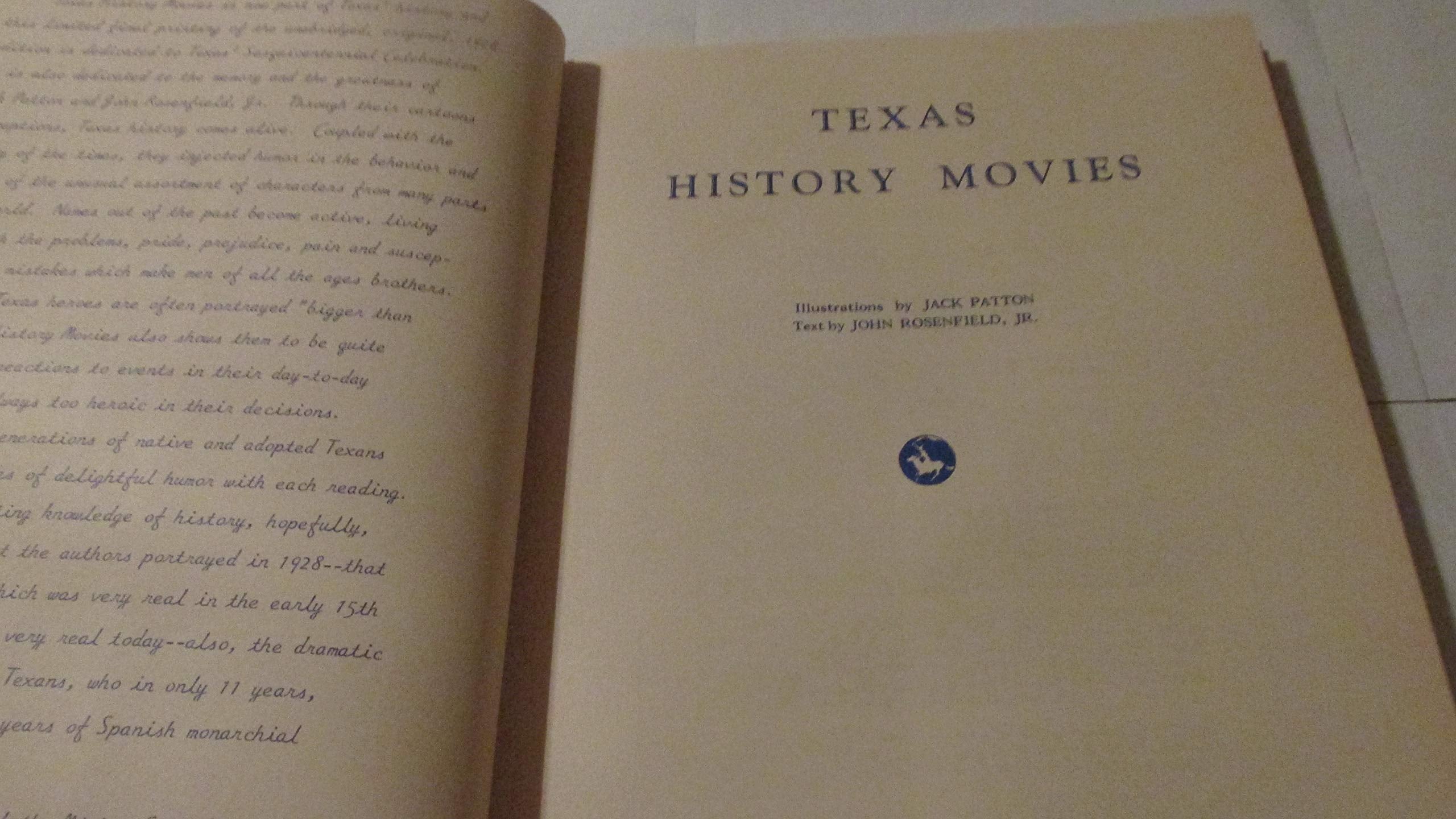 Texas History Movies - Collector's Limited Edition used book depot
