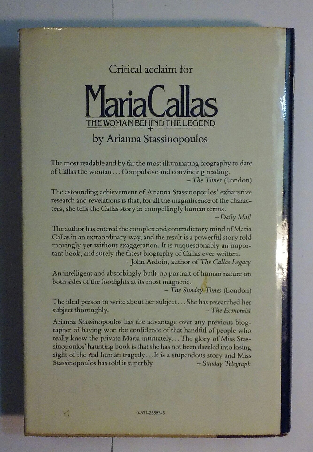 Maria Callas: The Woman Behind the Legend used book depot