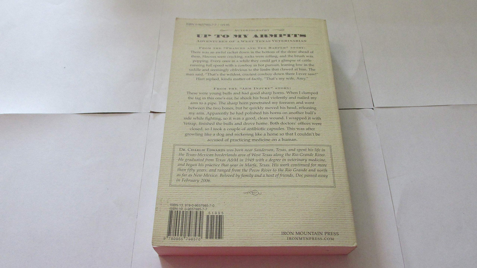 Up To My Armpits: Adventures Of A West Texas Veterinarian used book depot