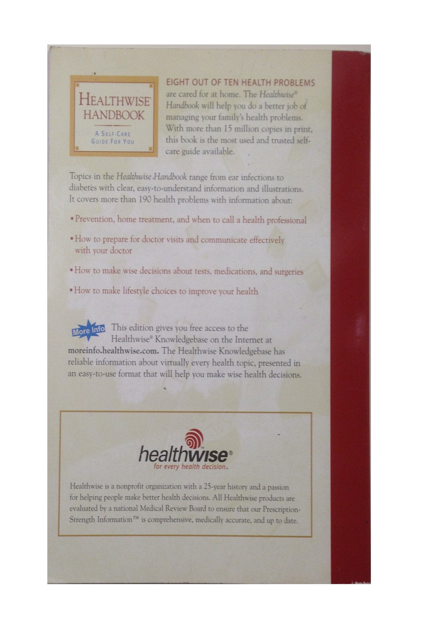 Healthwise Handbook: A Self-Care Guide for You, 15th Edition
