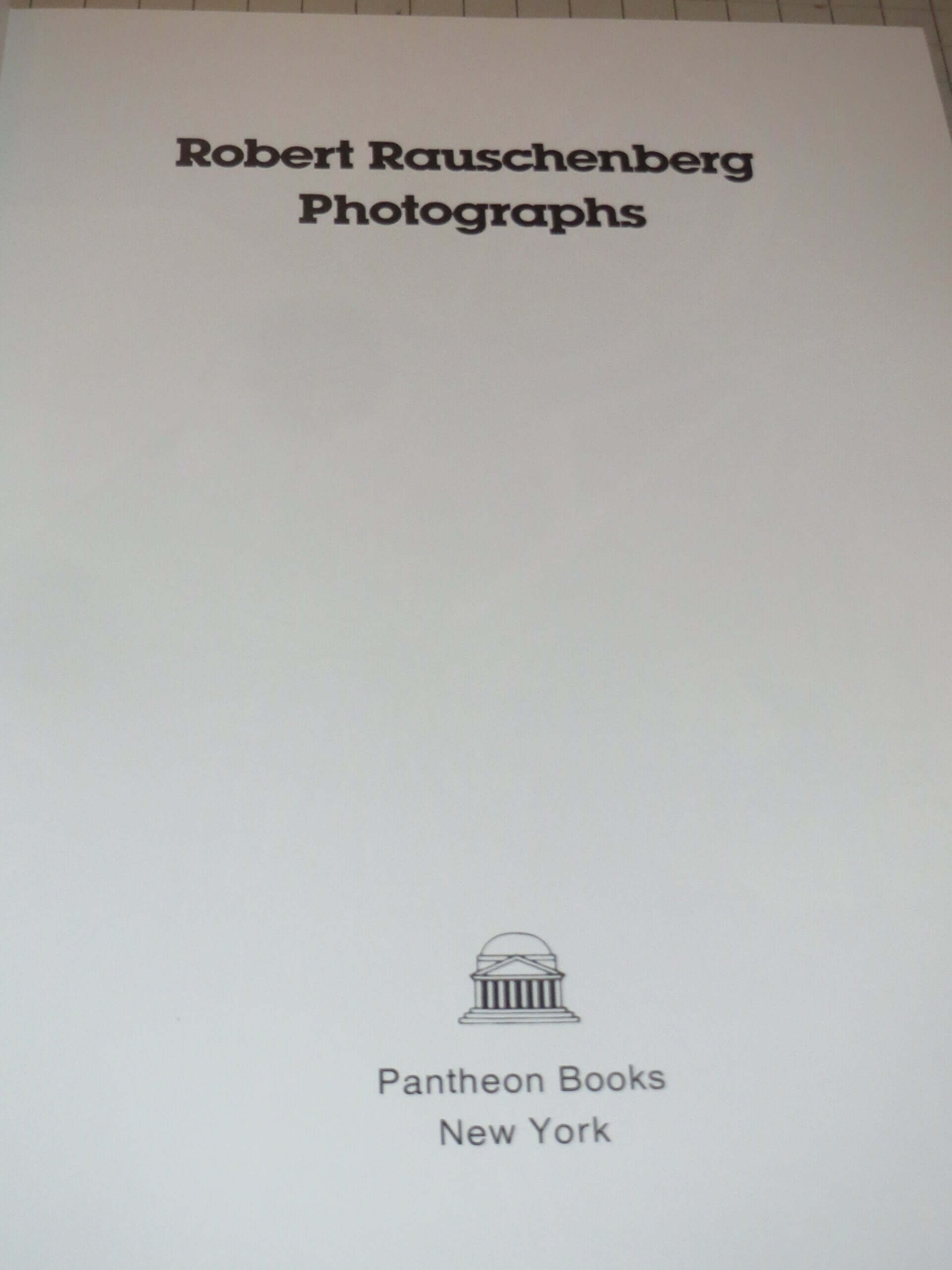 ROBERT RAUSCHENBERG used book depot