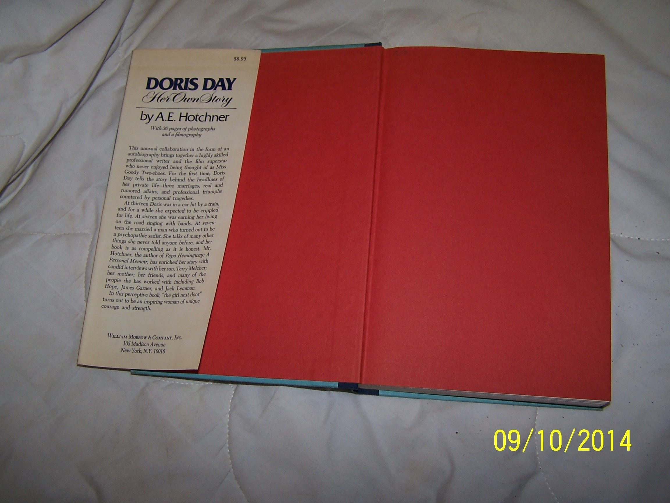 Doris Day: Her Own Story (SIGNED by Ms. Day) used book depot
