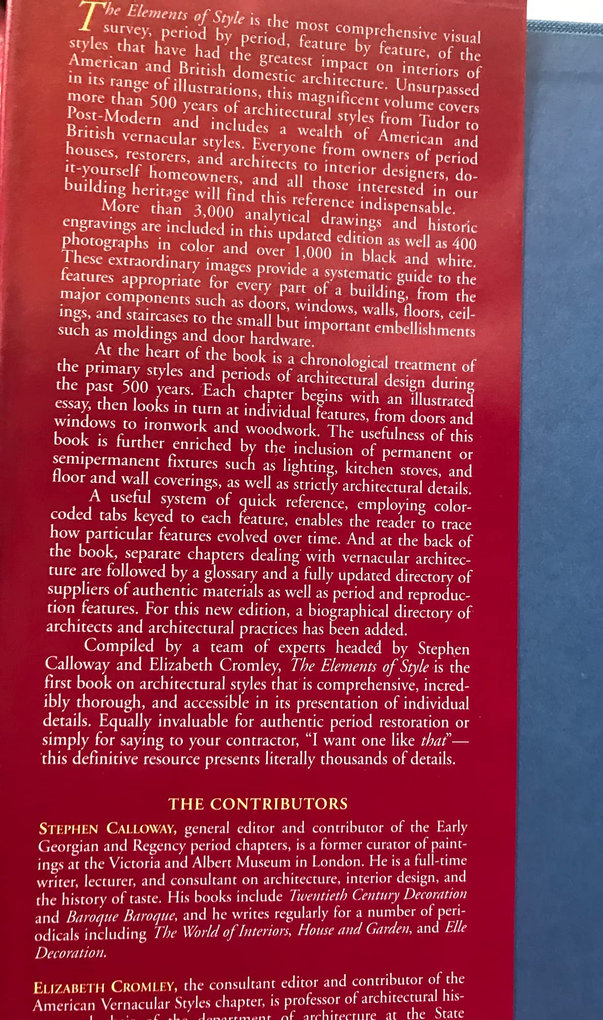 The Elements of Style: A Practical Encyclopedia of Interior Architectural Details from 1485 to the Present used book depot
